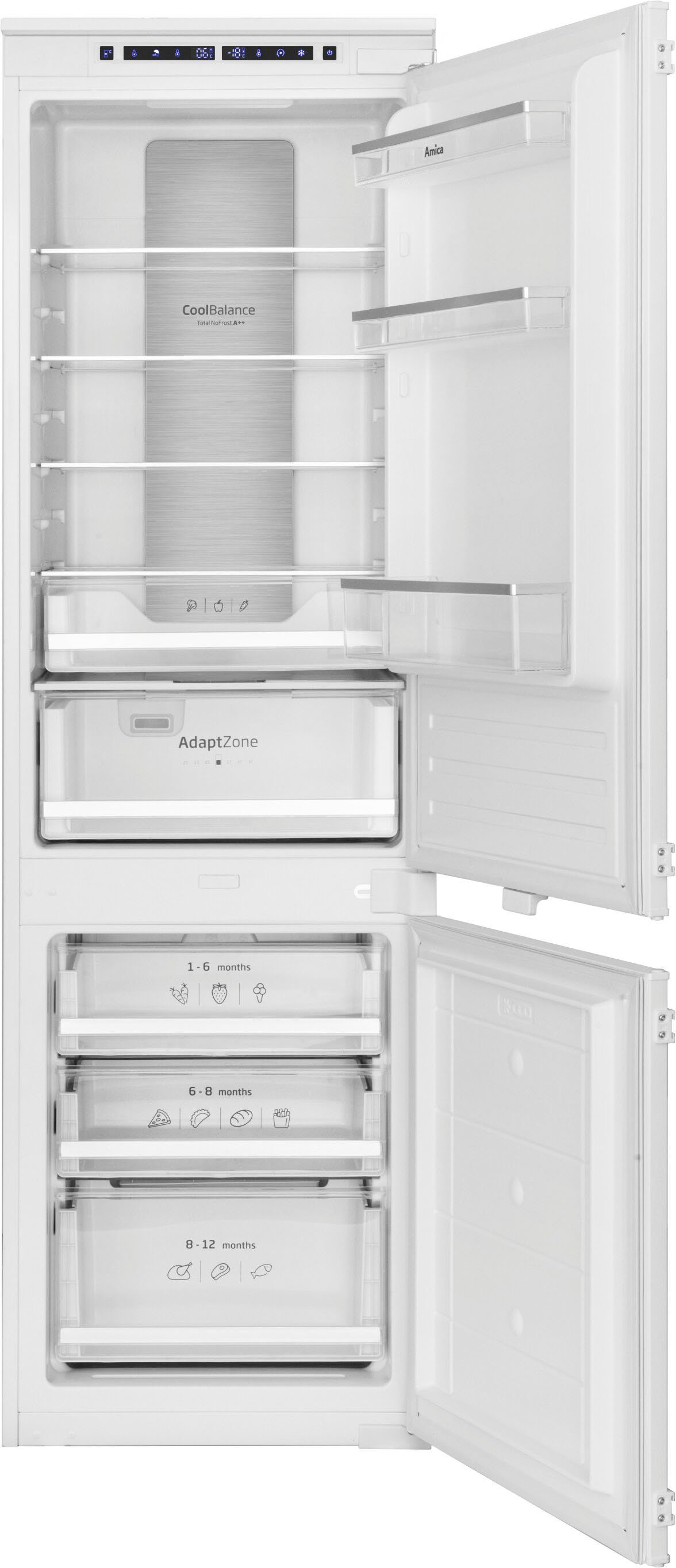 Amica Inbouw koel-vriescombinatie EKGCS 387 950, 177,6 cm x 54 cm
