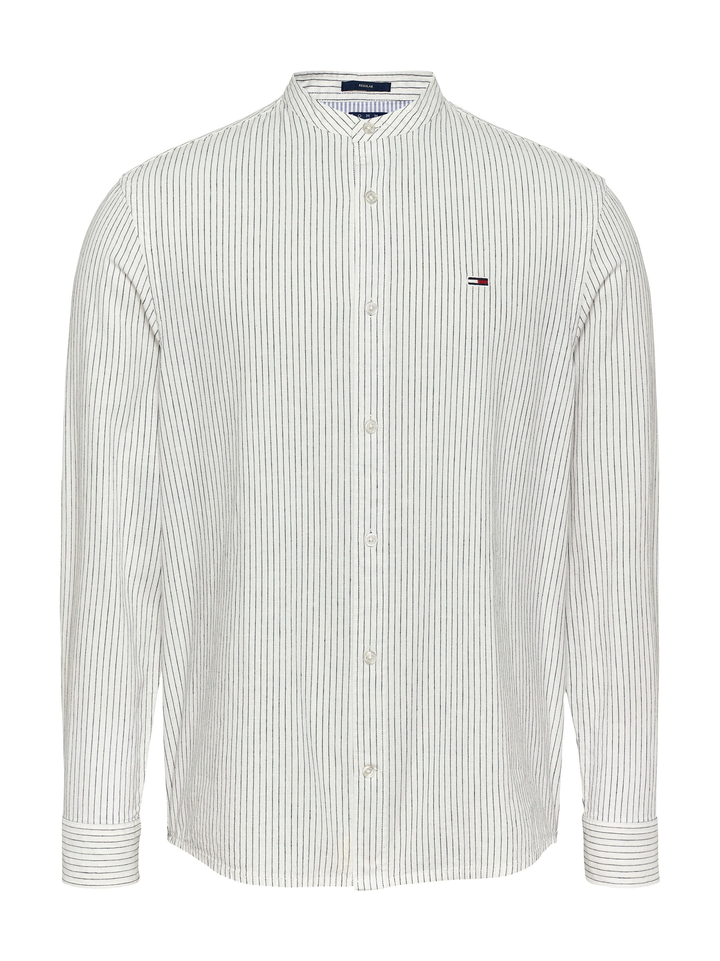 TOMMY JEANS Overhemd met lange mouwen TJM LINEN MIX BND STP SHRT EXT