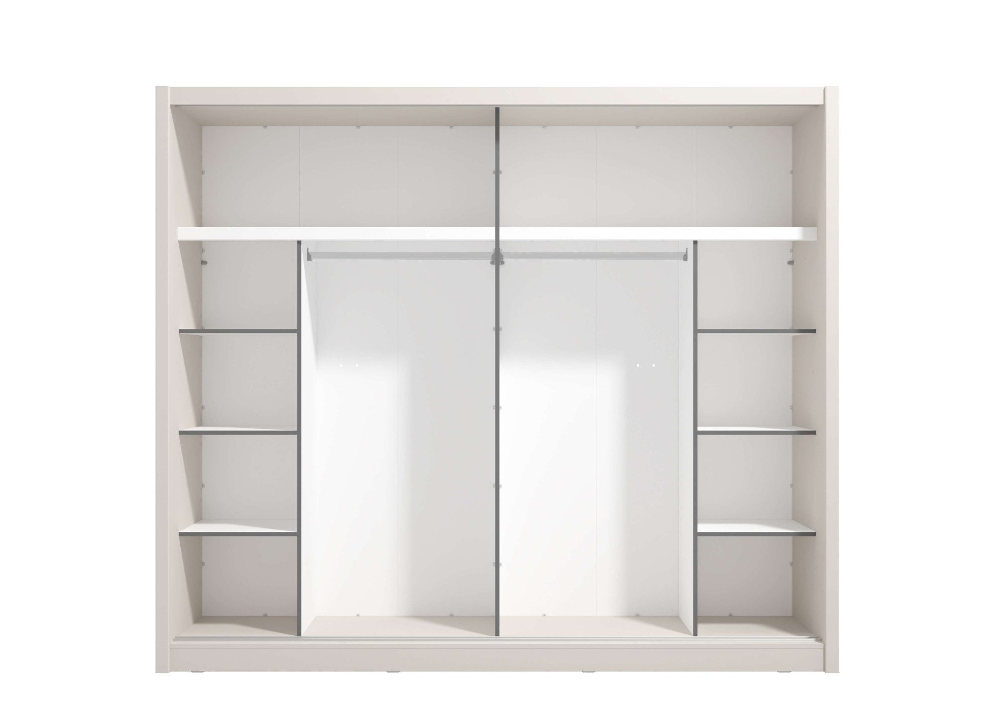 INOSIGN Schuifdeurkast Albi, slaapkamerkast, linnenkast in cashmere of wit Kledingkast met spiegel MET binneninrichting, FSC®-gecertificeerd