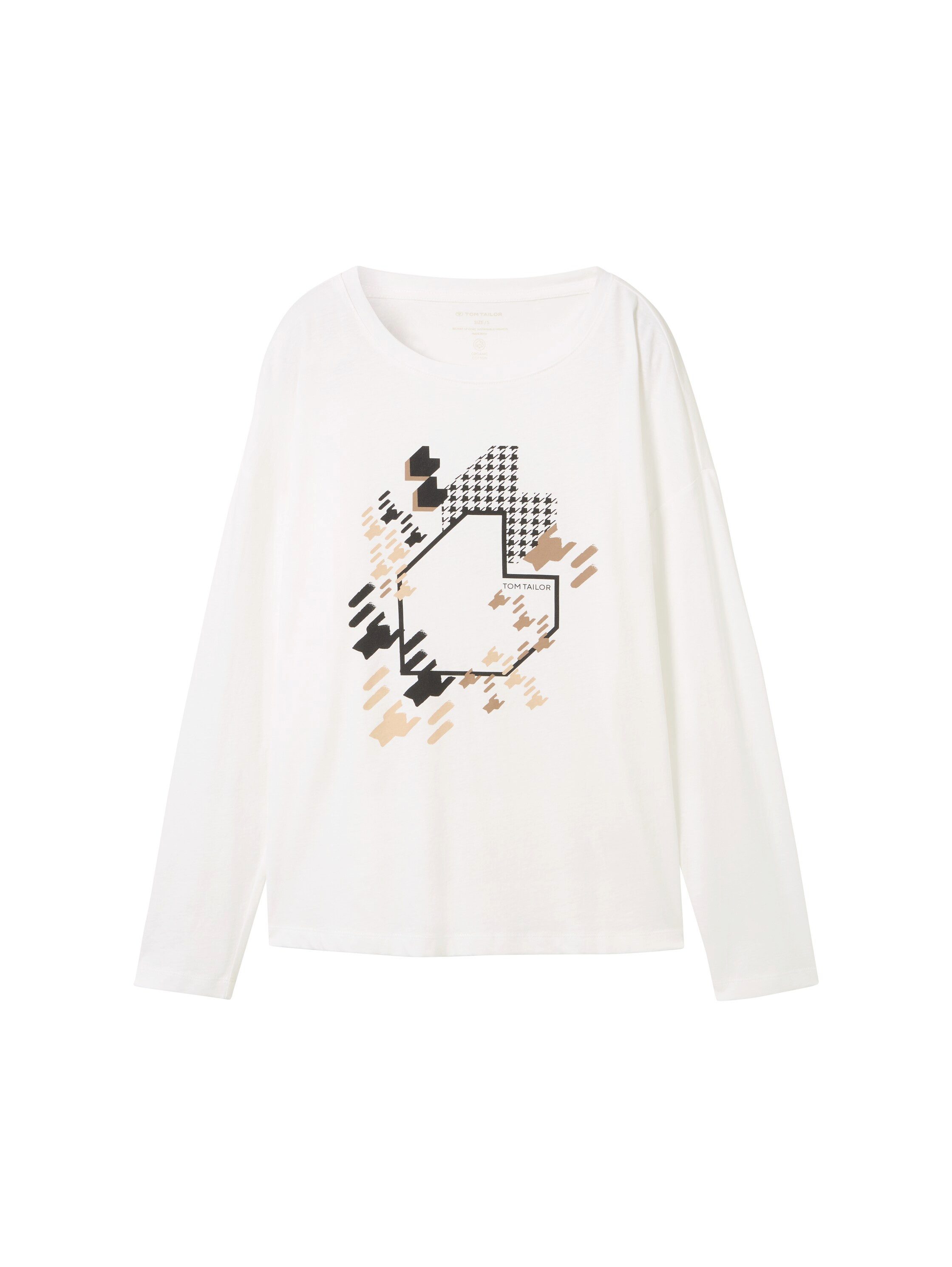 Tom Tailor Shirt met lange mouwen met frontprint
