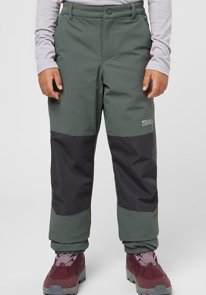 Jack Wolfskin Rascal Winter Pants Kids Softshellbroek Kinderen 140 slate green slate green