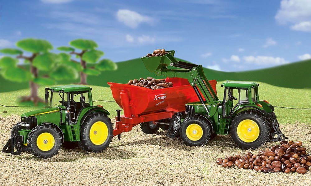 Siku Speelgoed-tractor SIKU Farmer, John Deere met voorlader (3652)