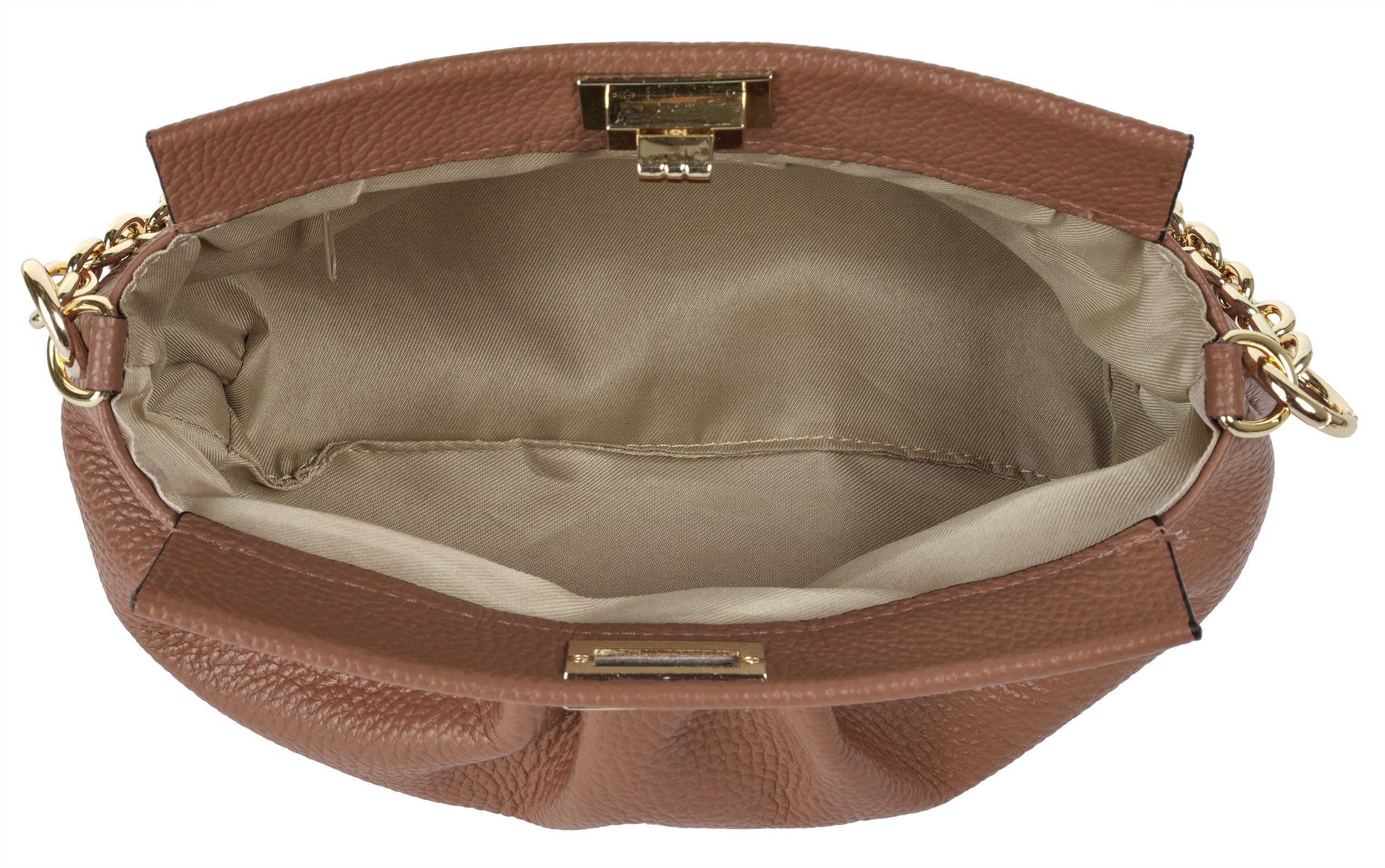 Cluty Schoudertas echt leer, made in italy
