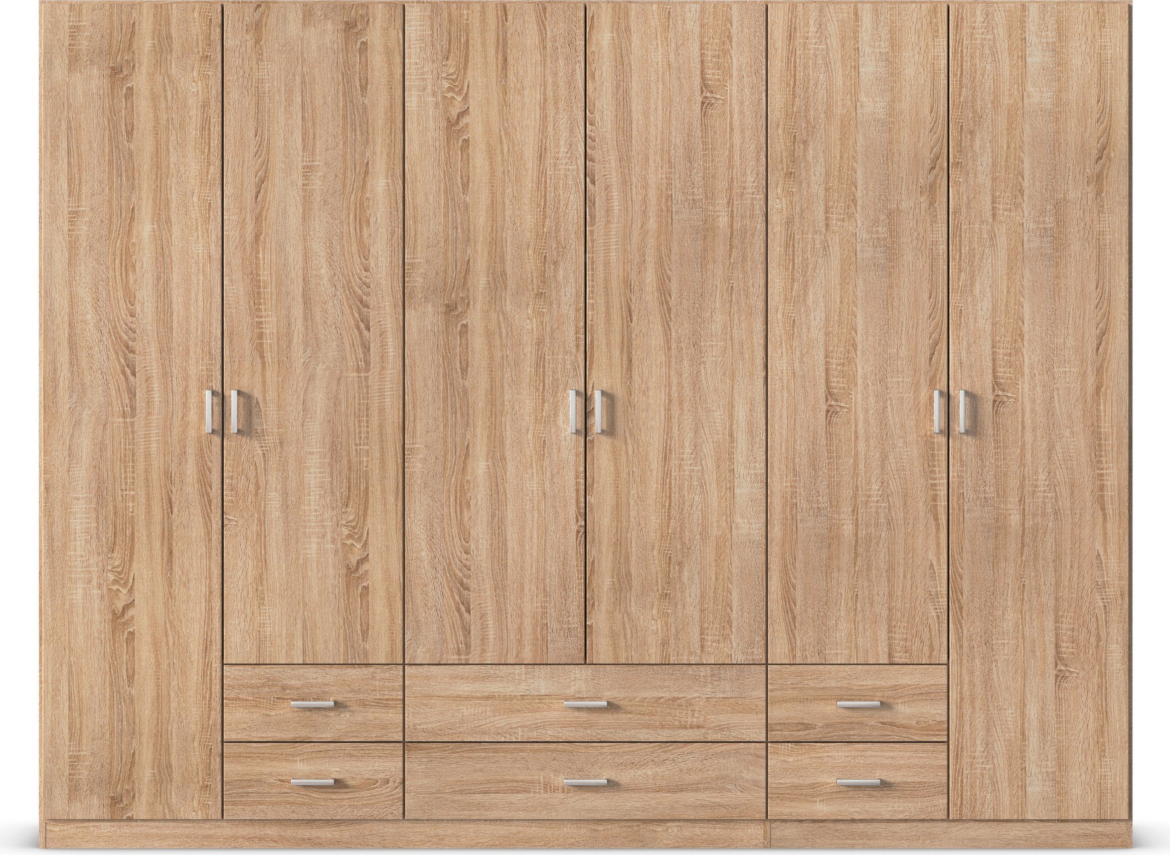 rauch Draaideurkast Kledingkast kast garderobe linnenkast GAMMA in 3 breedtes met 6 lades, in eenvoudig design topseller made in germany