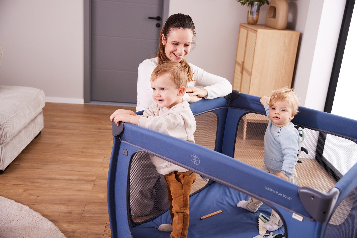 Hauck Baby-campingbed Sleep N Play SQ, Set dark green