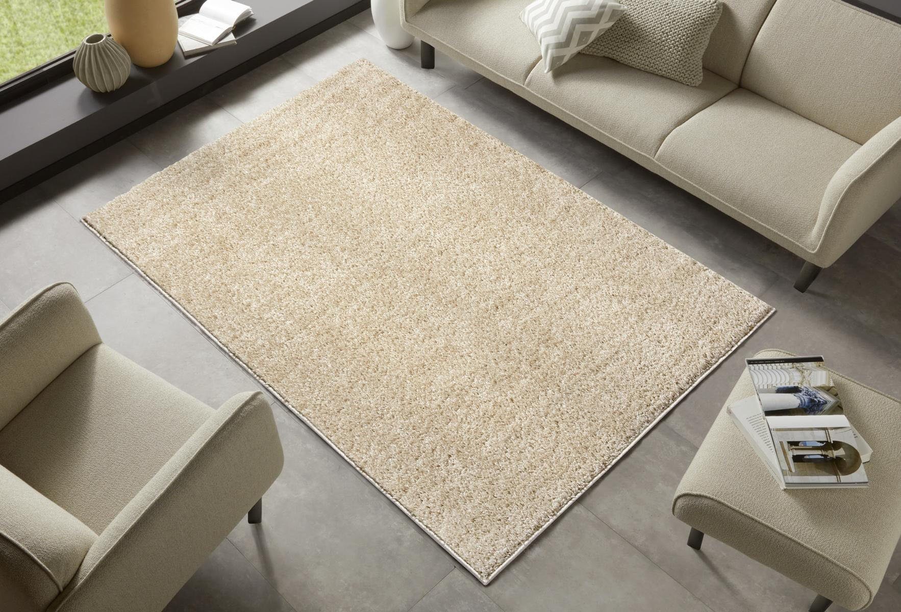 freundin Home Collection Vloerkleed AMELIE Unikleuren, ingetogen design, rondom afgehecht, slijtvast