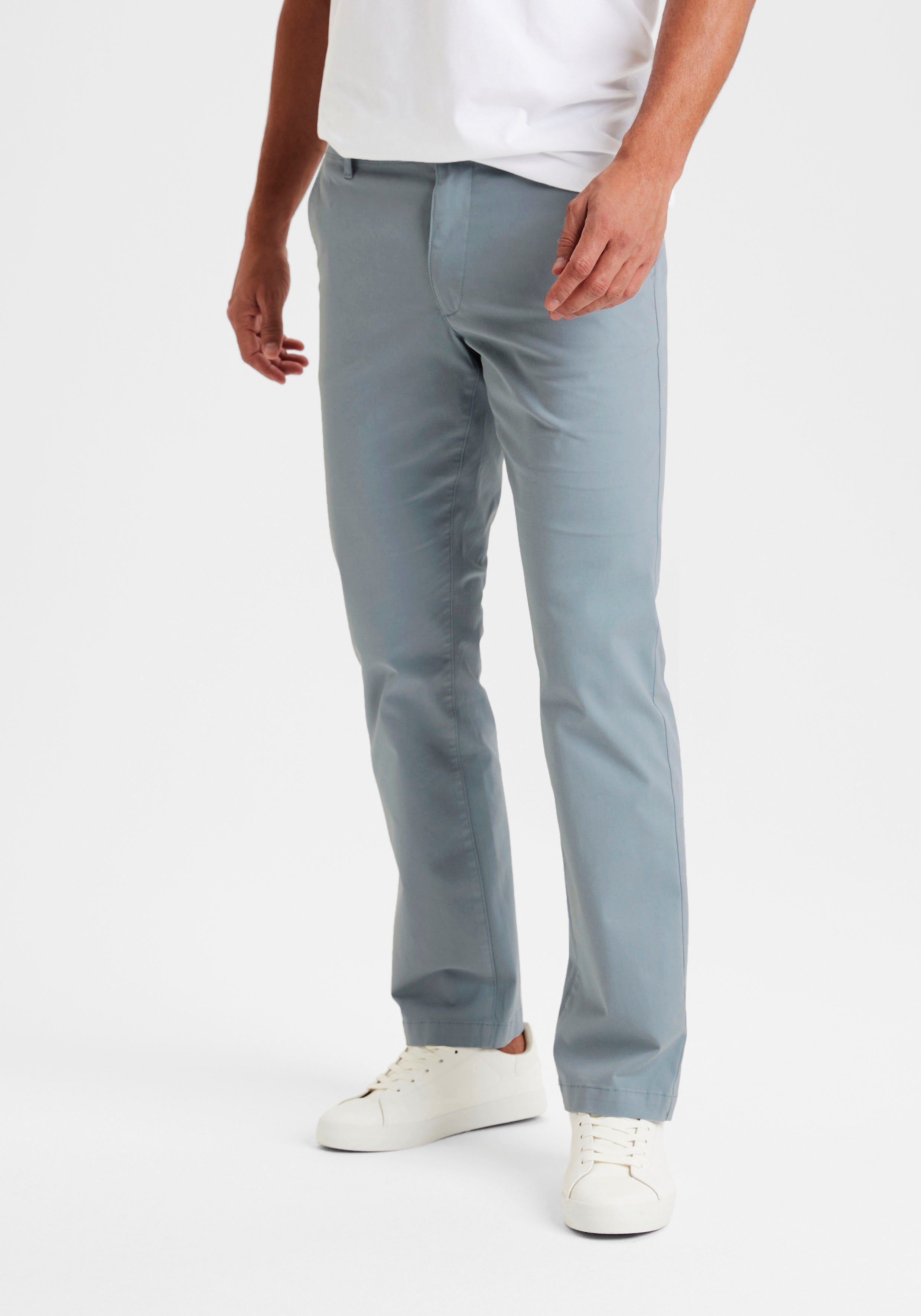 H.I.S Chino Regular fit lange broek, van elastische katoenkwaliteit