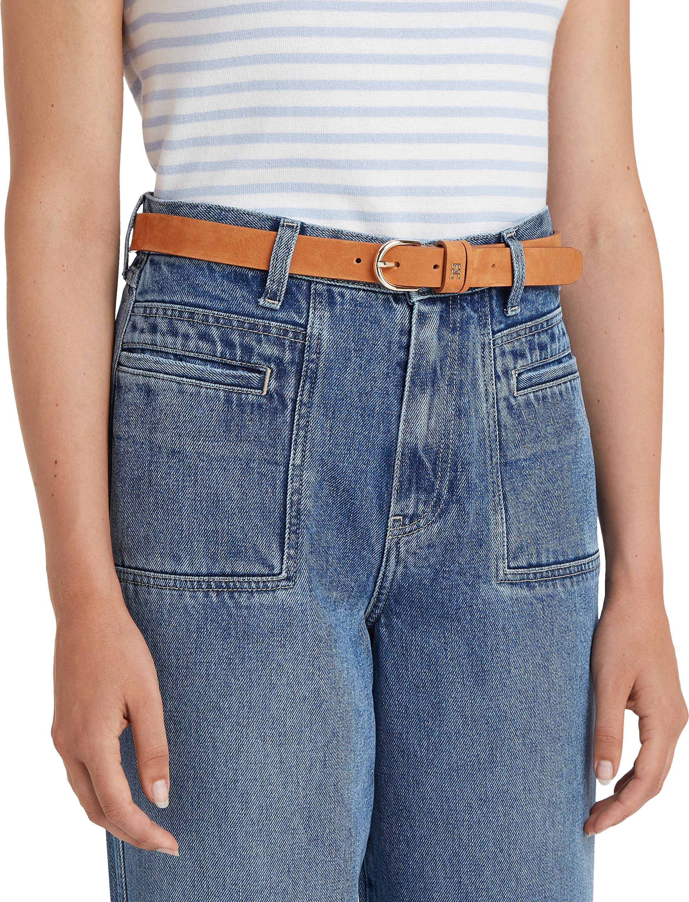 Tommy Hilfiger Leren riem ESSENTIAL EFFORTLESS 2.5 NUBUCK