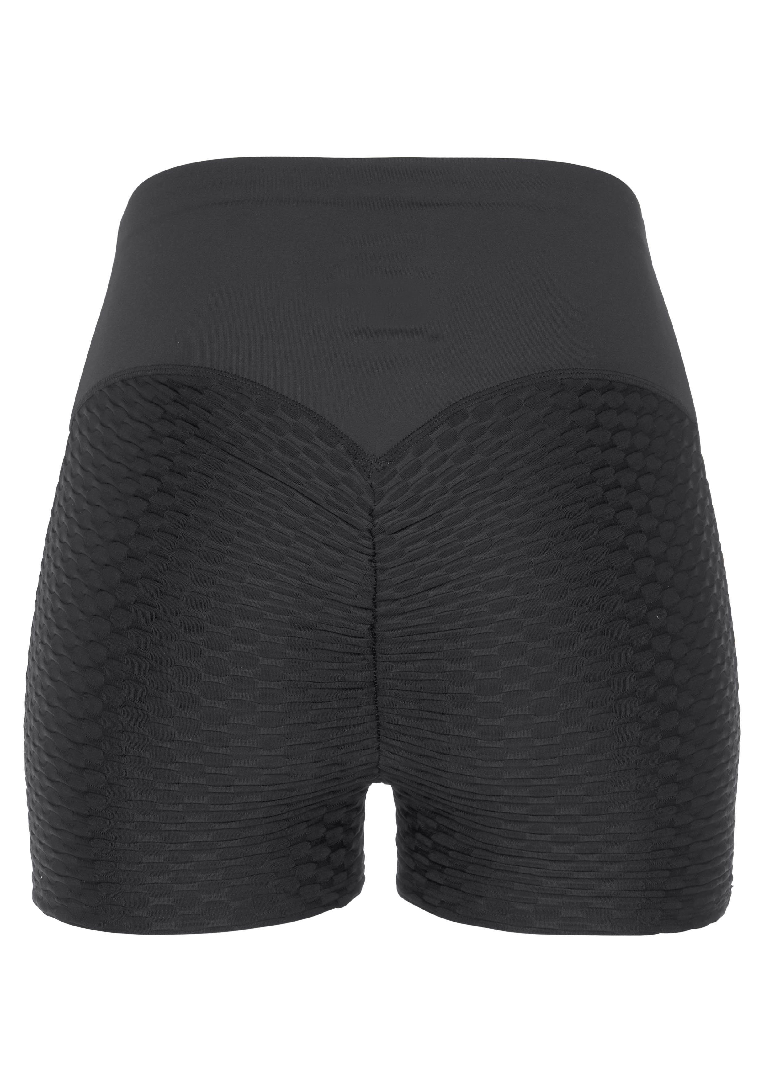 vivance active Short met brede tailleband en honingraatlook
