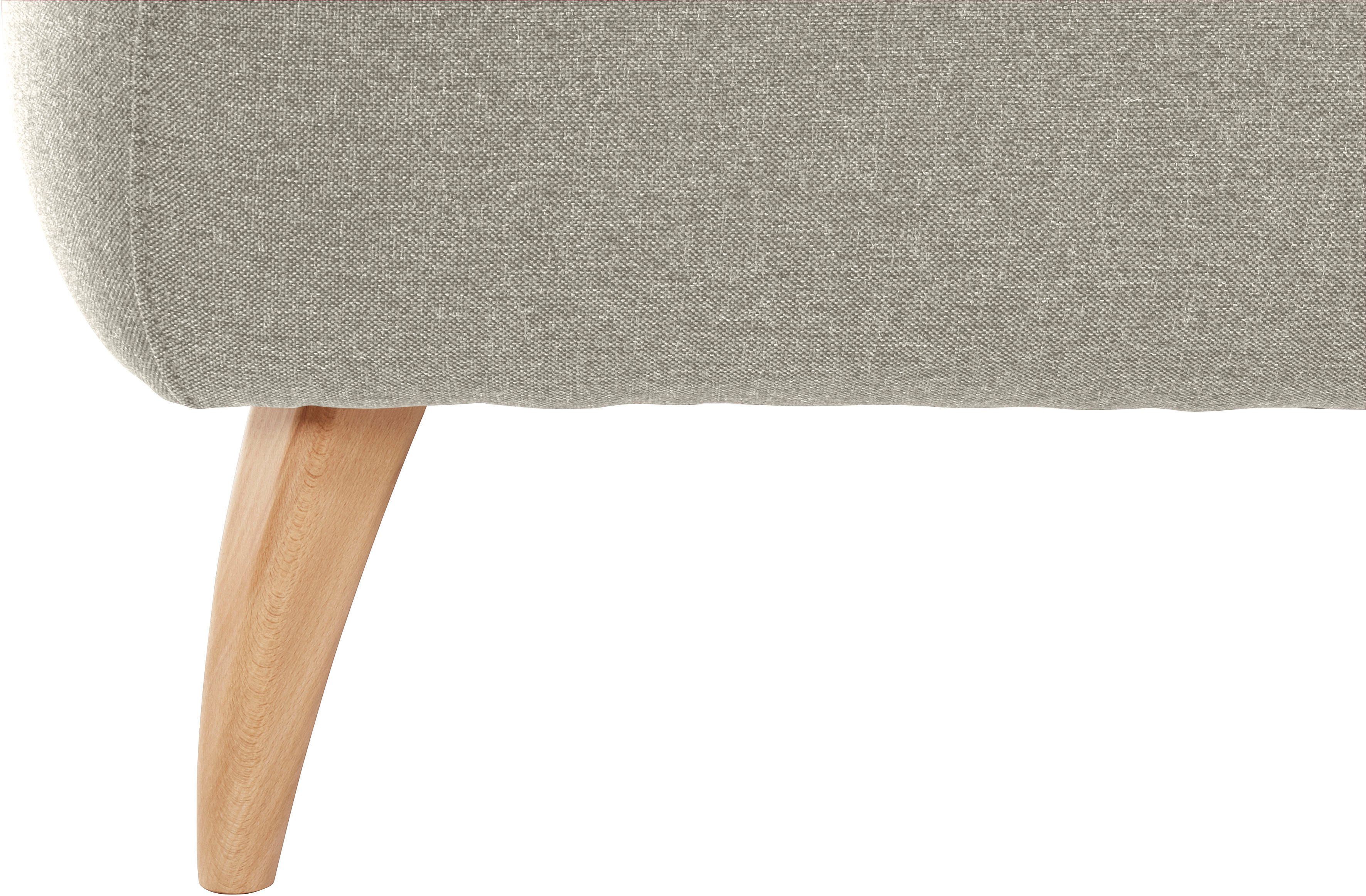 Home affaire Loveseat Baggio met houten voetjes