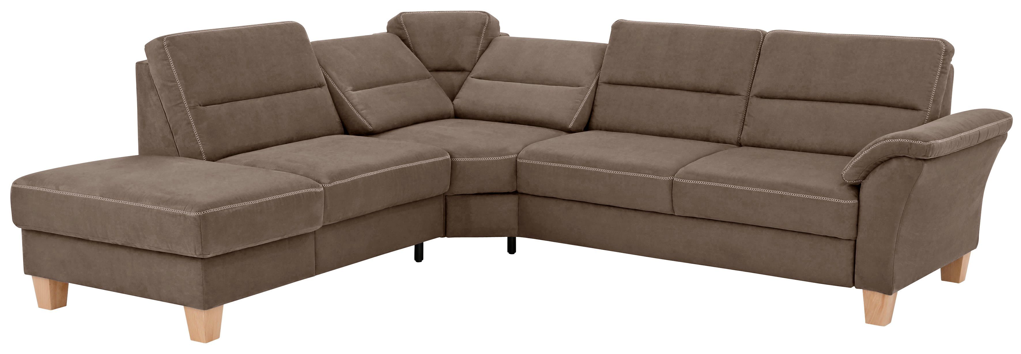 Home affaire Hoekbank Soleo L-model comfortabel door trapezehoek met relaxfunctie, ook met slaapfunctie