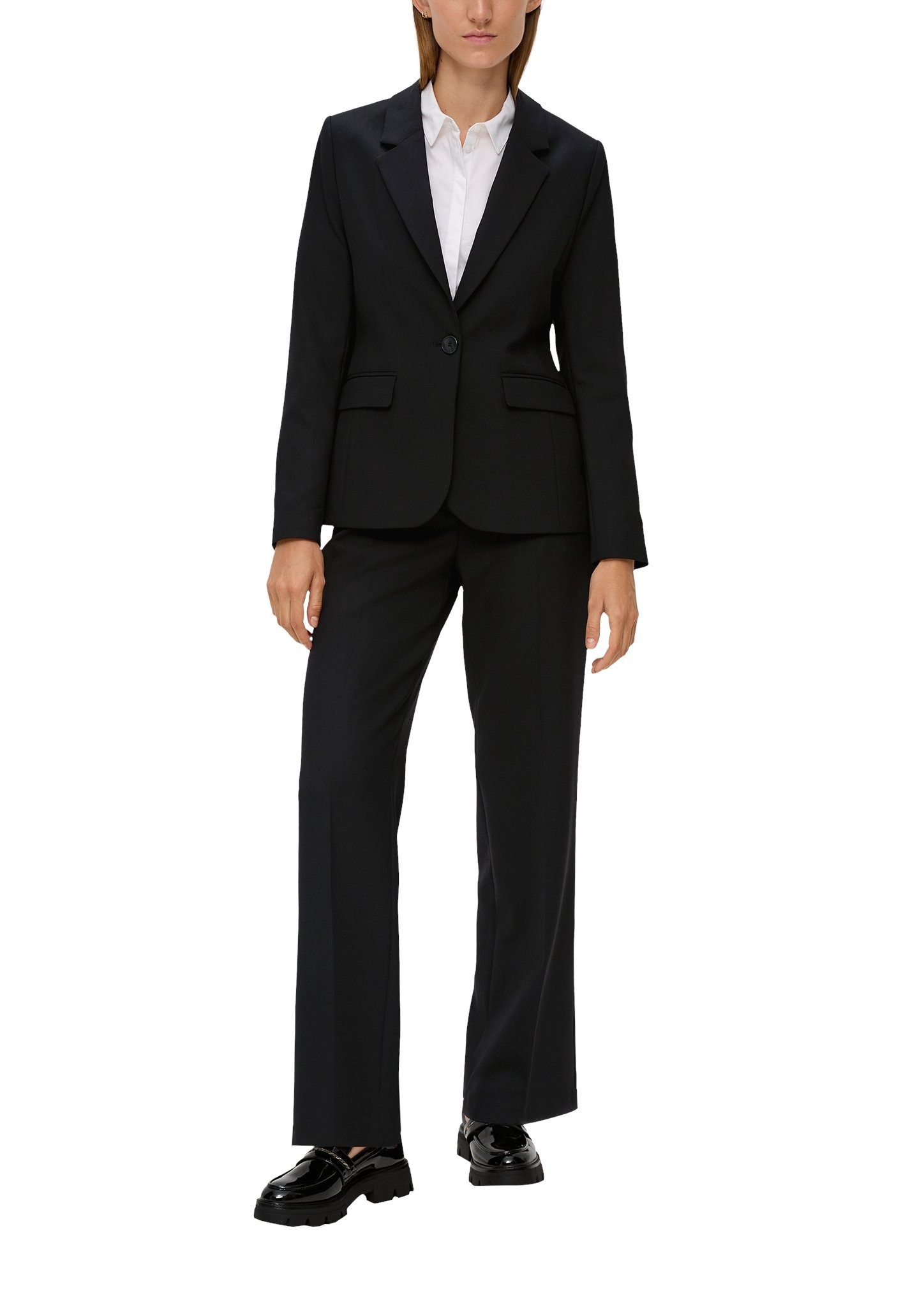 s.Oliver BLACK LABEL Korte blazer met klepzakken aan de voorkant