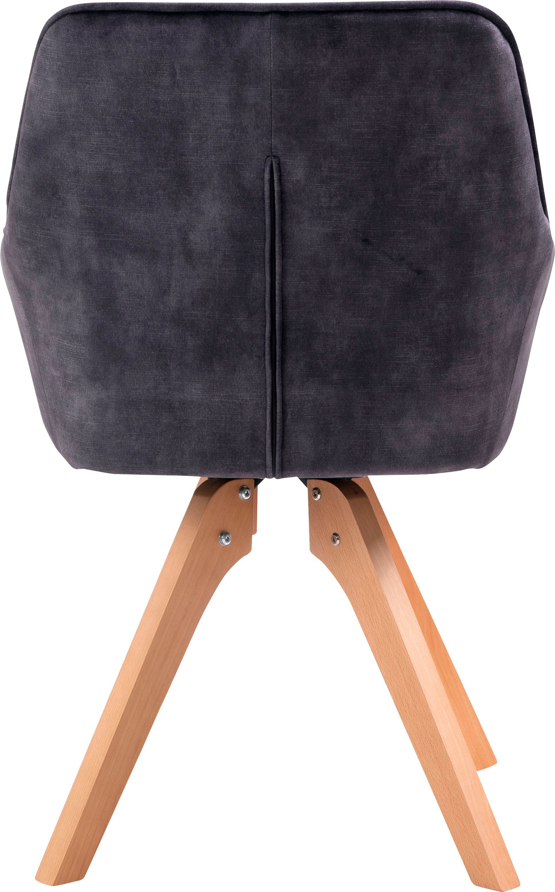 SalesFever Stoel met armleuningen Växjö - Eetkamerstoel comfort en stijl Zitcomfort opnieuw gedefinieerd: 180° draaiplaat inbegrepen! (1 stuk)