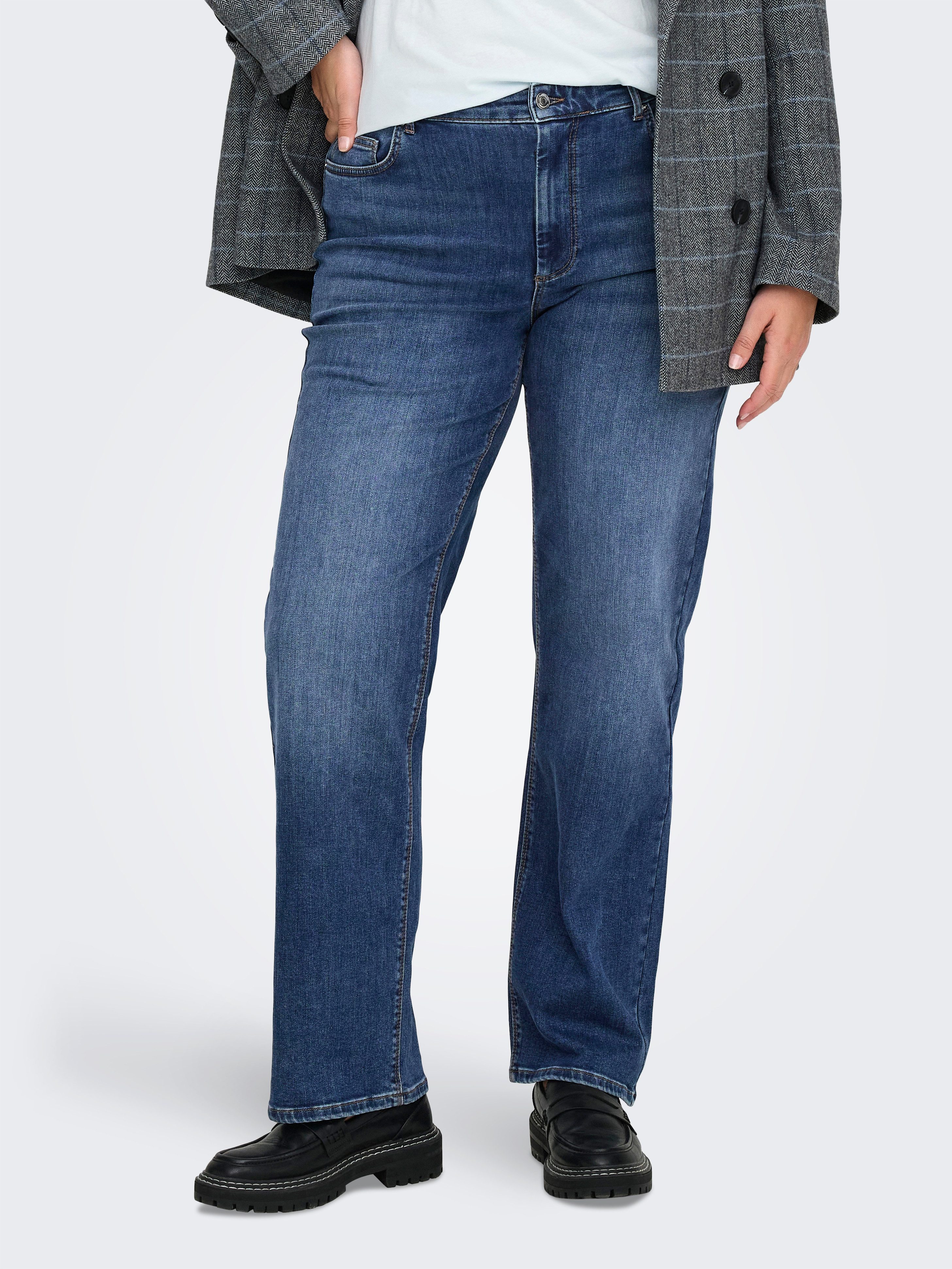 ONLY CARMAKOMA Straight jeans CARWILLY MID STRAIGHT DNM TAI021