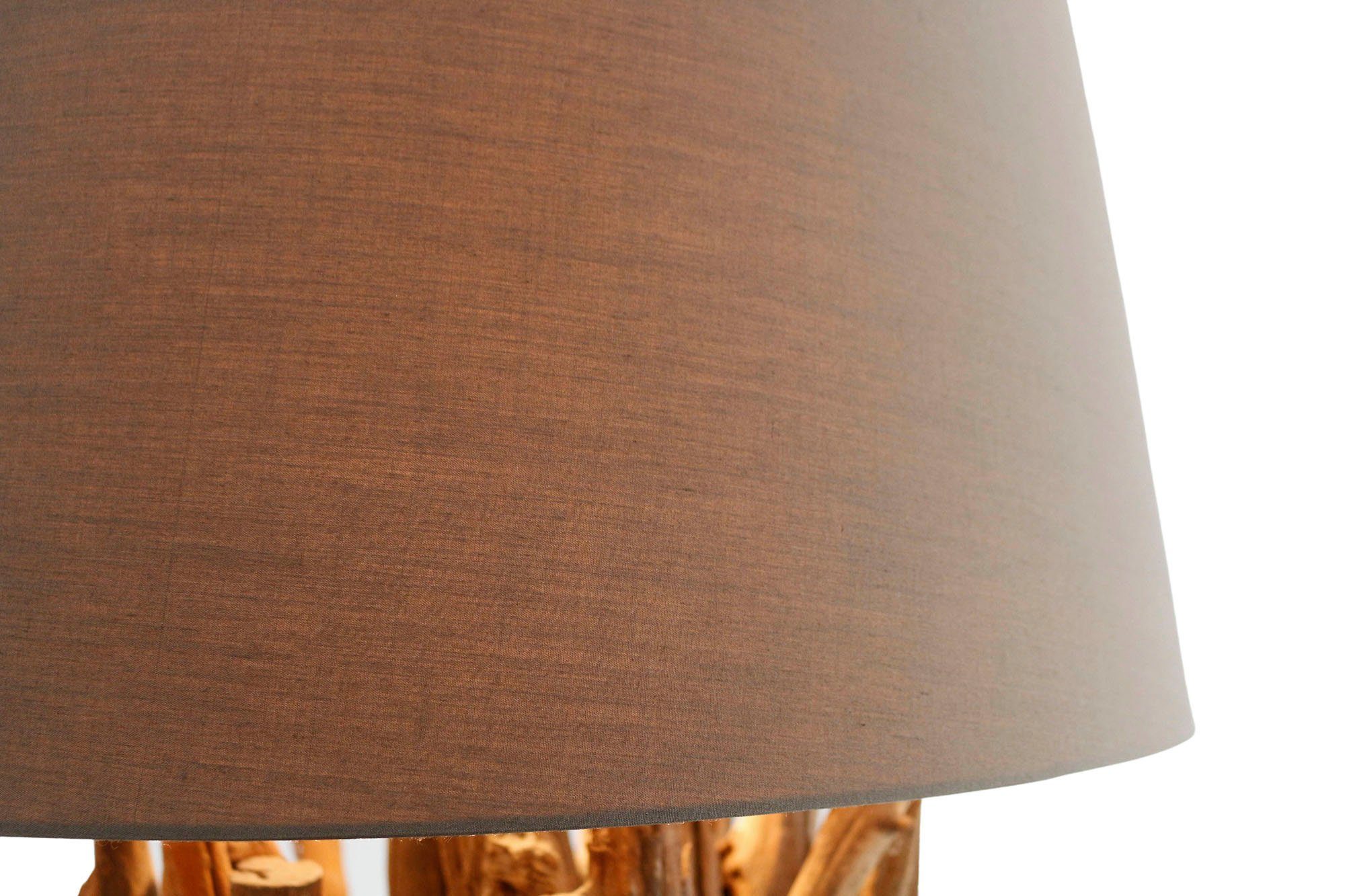 SalesFever Staande lamp Pam handgemaakt, met linnen kap (1 stuk)