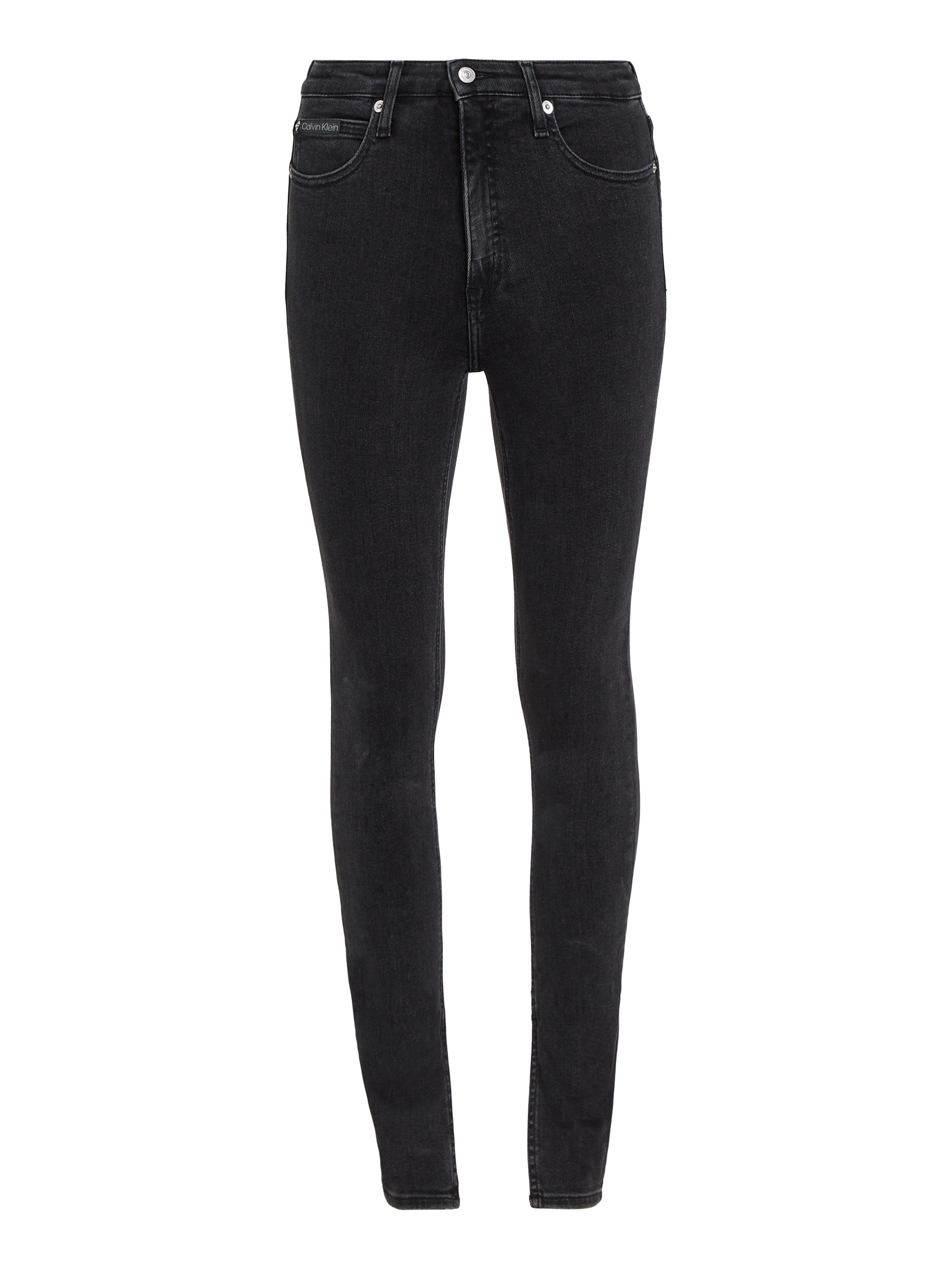Calvin Klein Skinny fit jeans High rise super-skinny met stone-wash look, met muntzakje