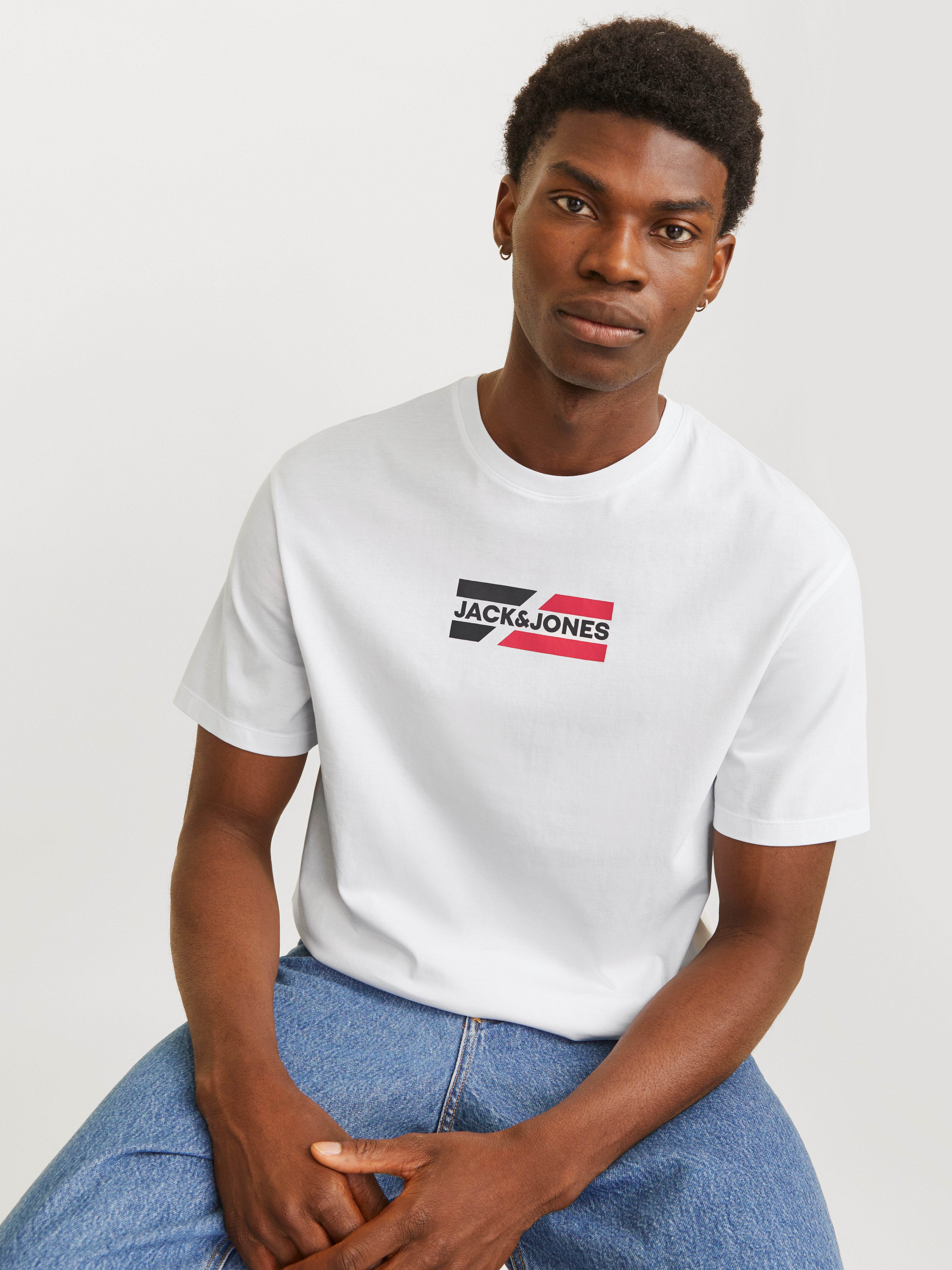 Jack & Jones Shirt met ronde hals JJECORP GRAPHIC TEE SS O-NECK NOOS