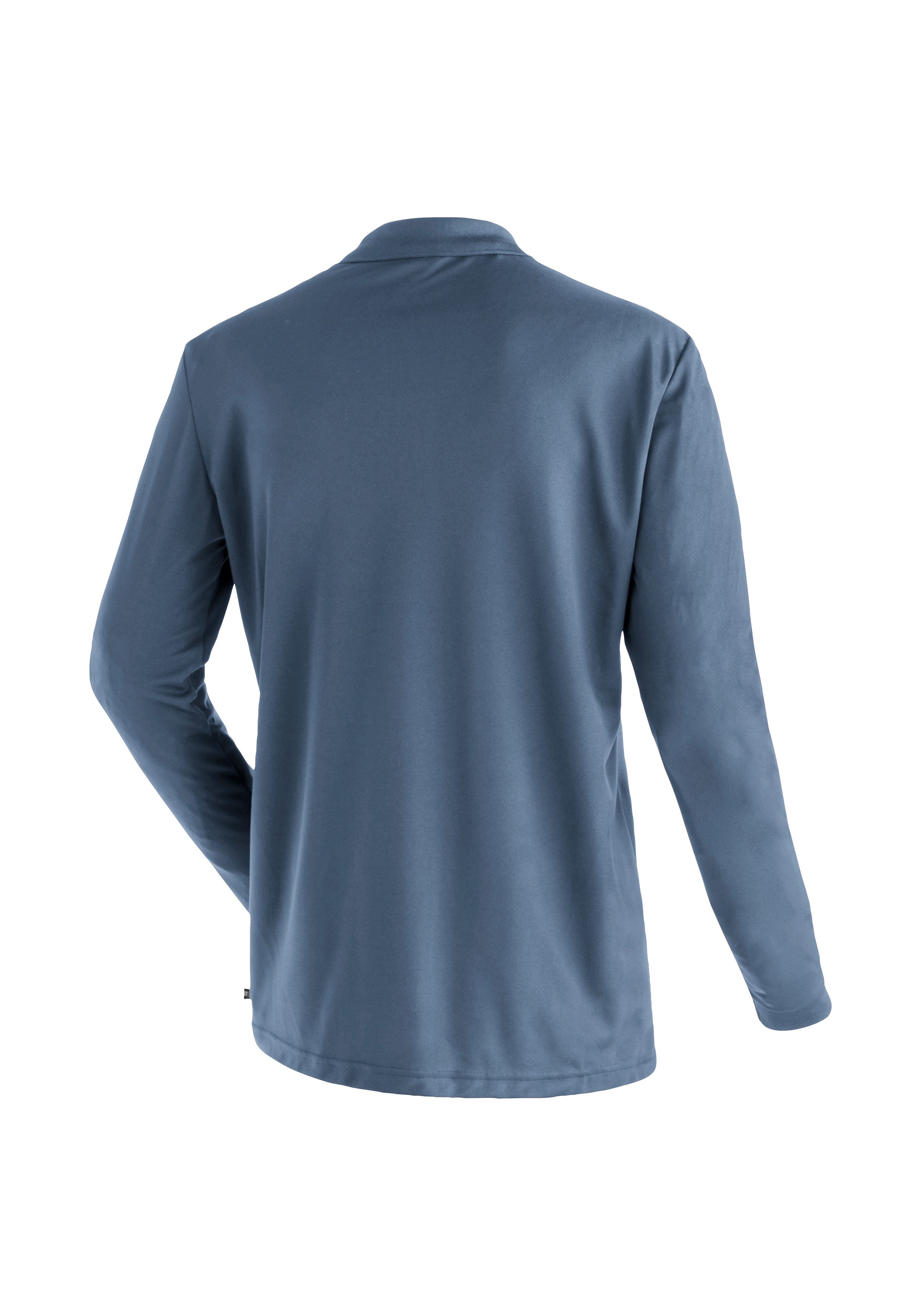 Maier Sports Poloshirt Ulrich L/S Heren functioneel shirt, lange mouw vrijetijdsshirt met overhemdkraag, regular fit