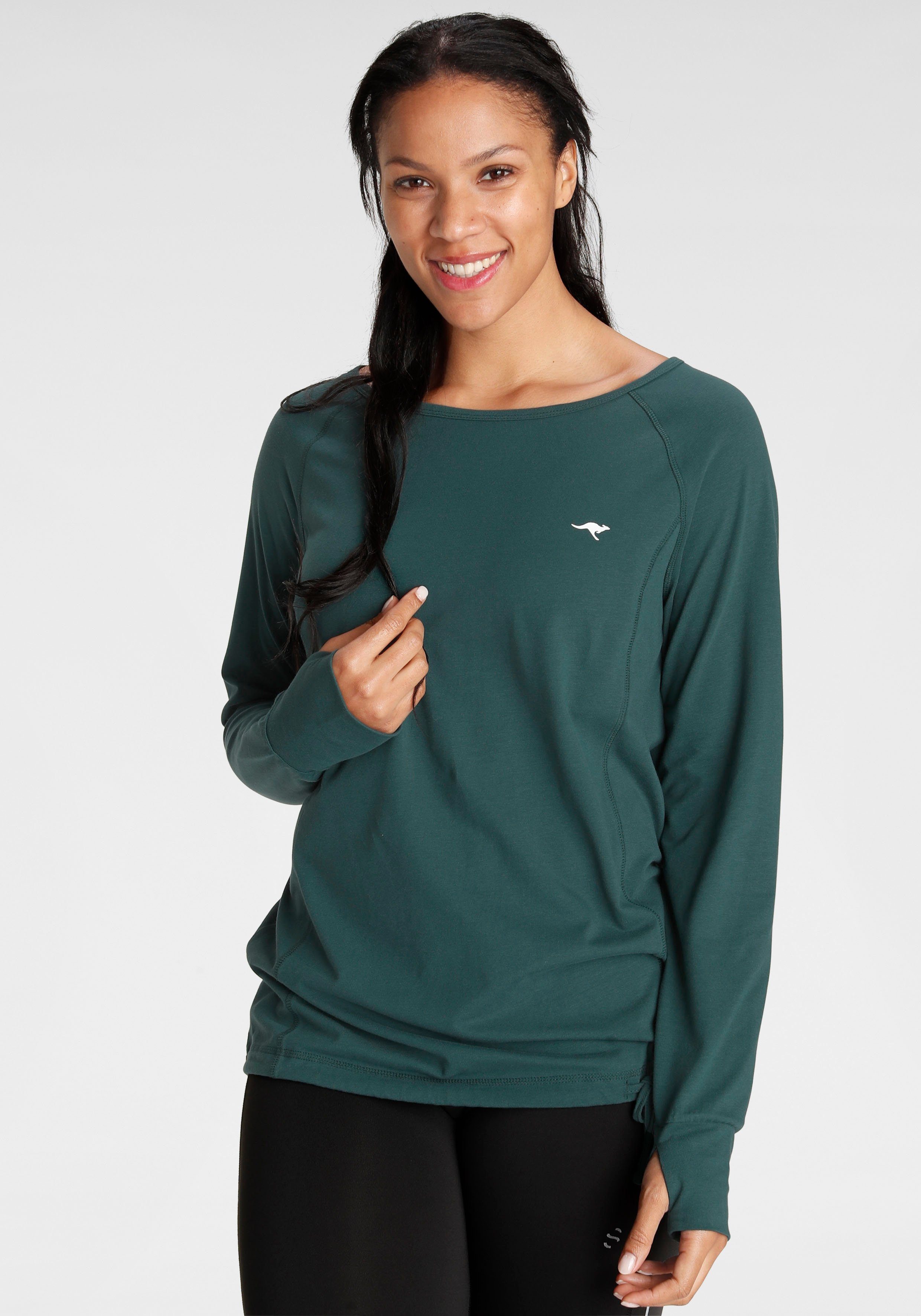 KangaROOS Shirt met lange mouwen Lange mouwen, voor kantoor en vrije tijd, van katoenmix