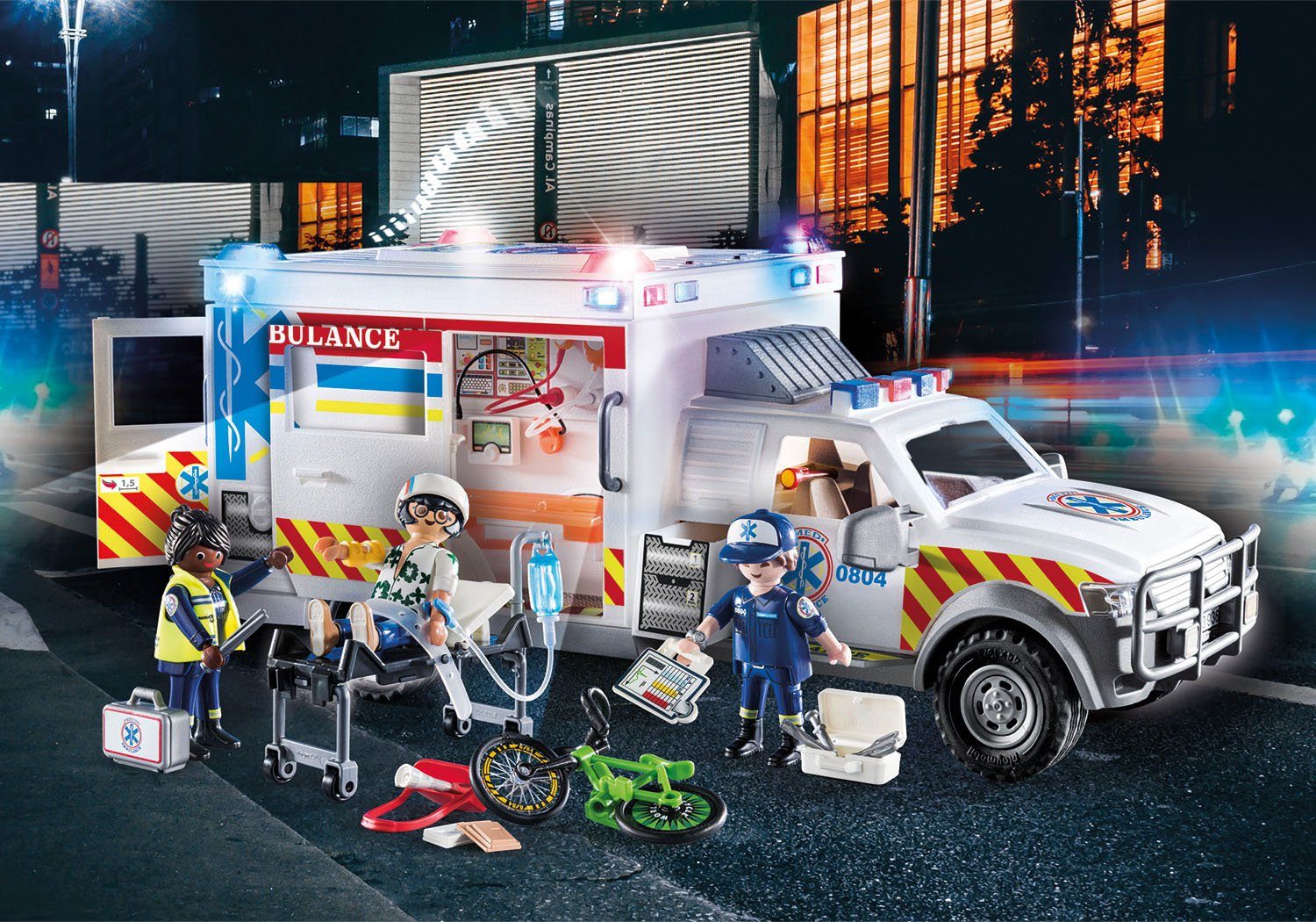 Playmobil® Constructie-speelset Redningsvoertuig: US Ambulance (70936), My Action Heroes (93-delig)