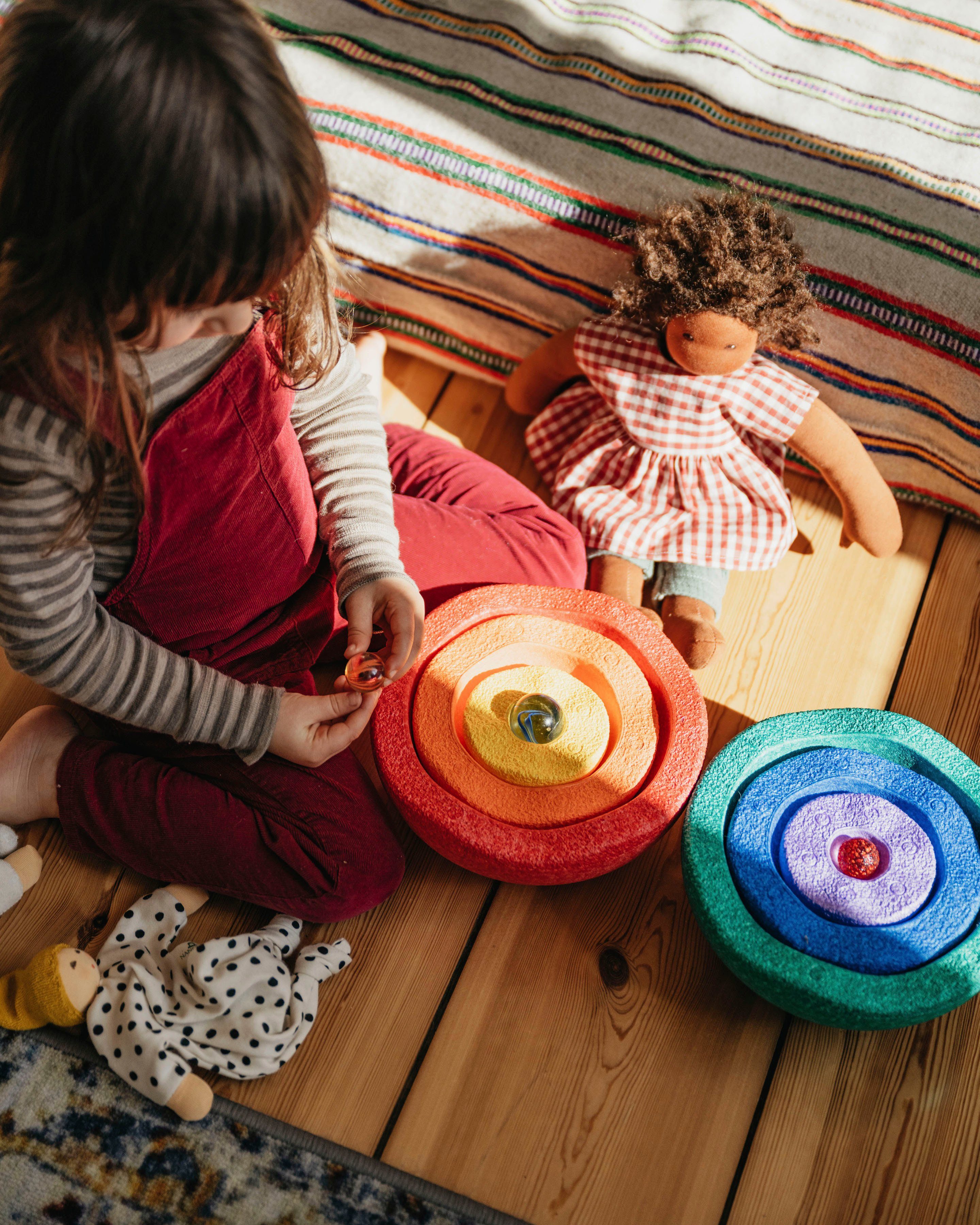 Stapelstein Balancetrainer Inside rainbow classic (set, 6-delig)