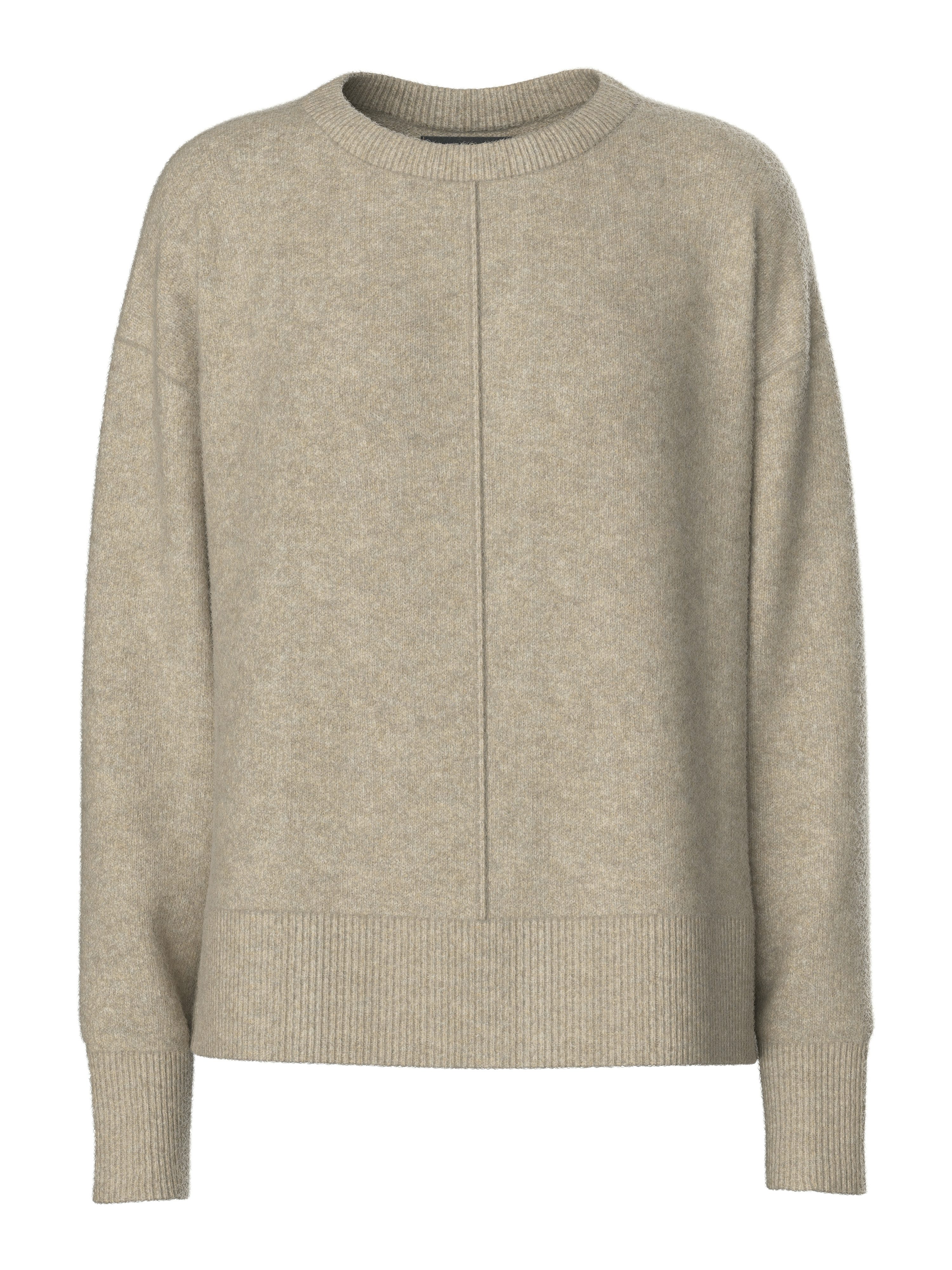 pieces Gebreide trui PCMALOU LS O-NECK CUTLINE KNIT NOOS BC