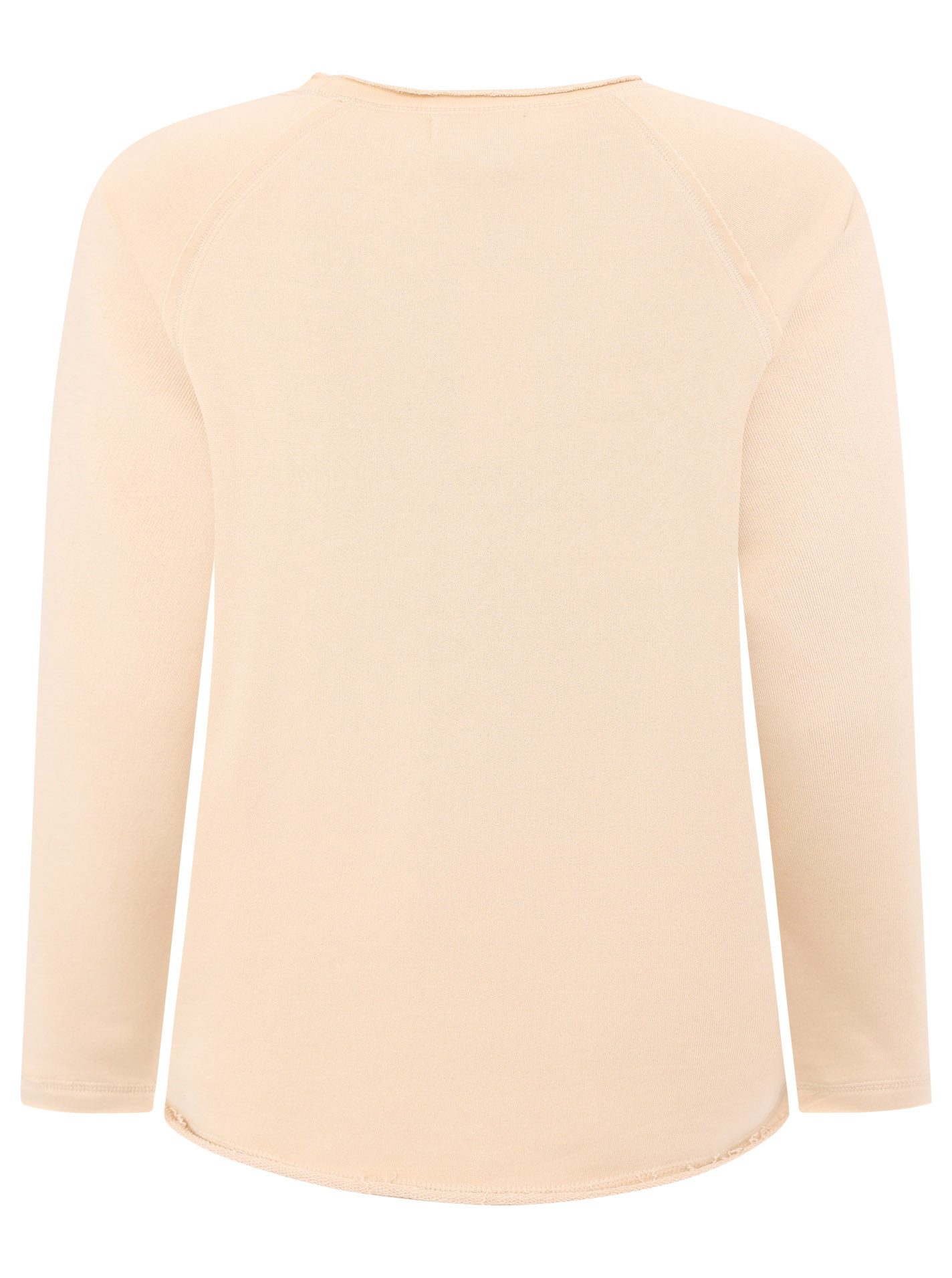 Zwillingsherz Sweater Wild and Free met used-look randen, leo-details en borduursel
