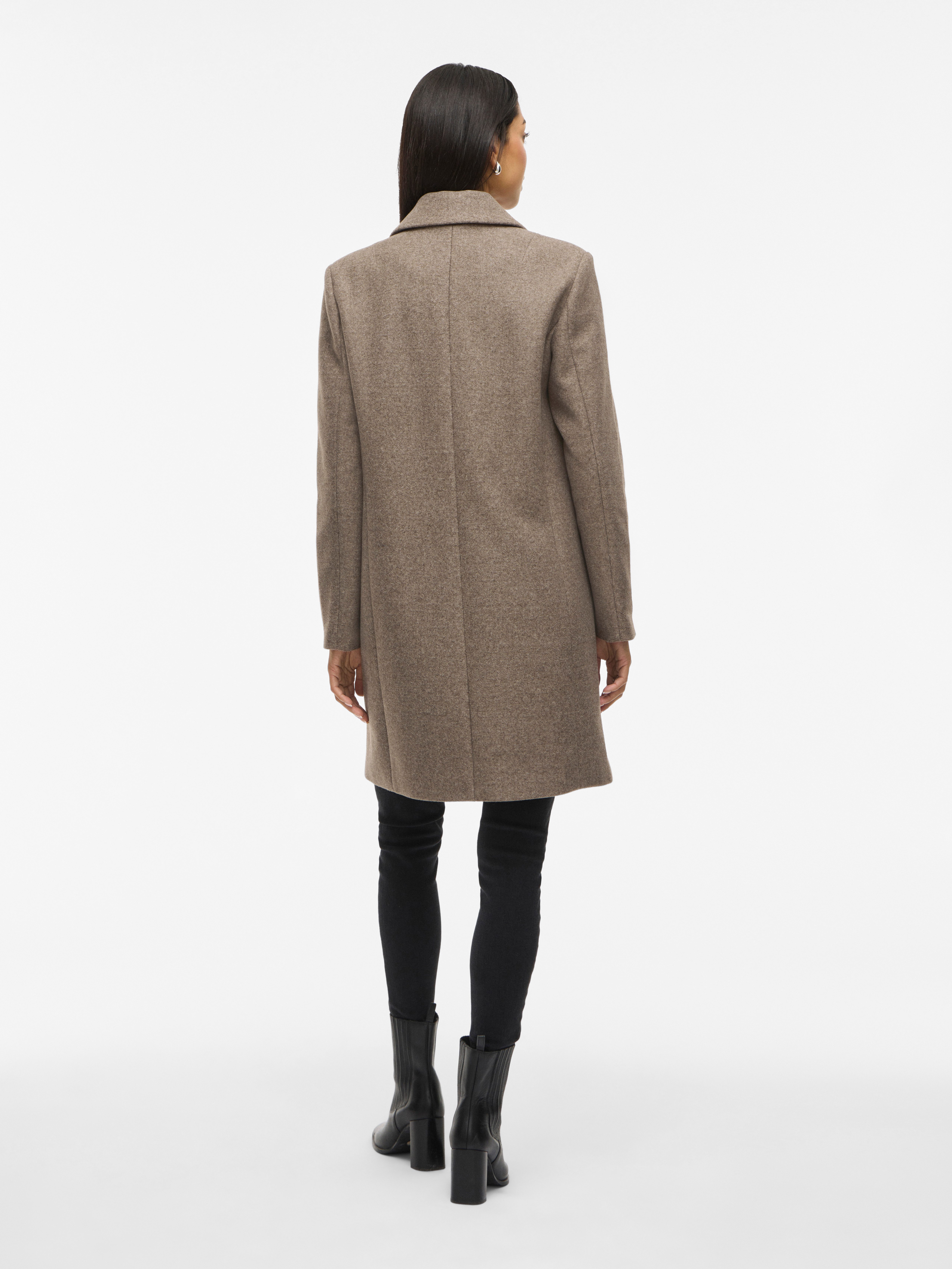 Vila Korte jas VICLAUDIA BUTTON COAT - NOOS