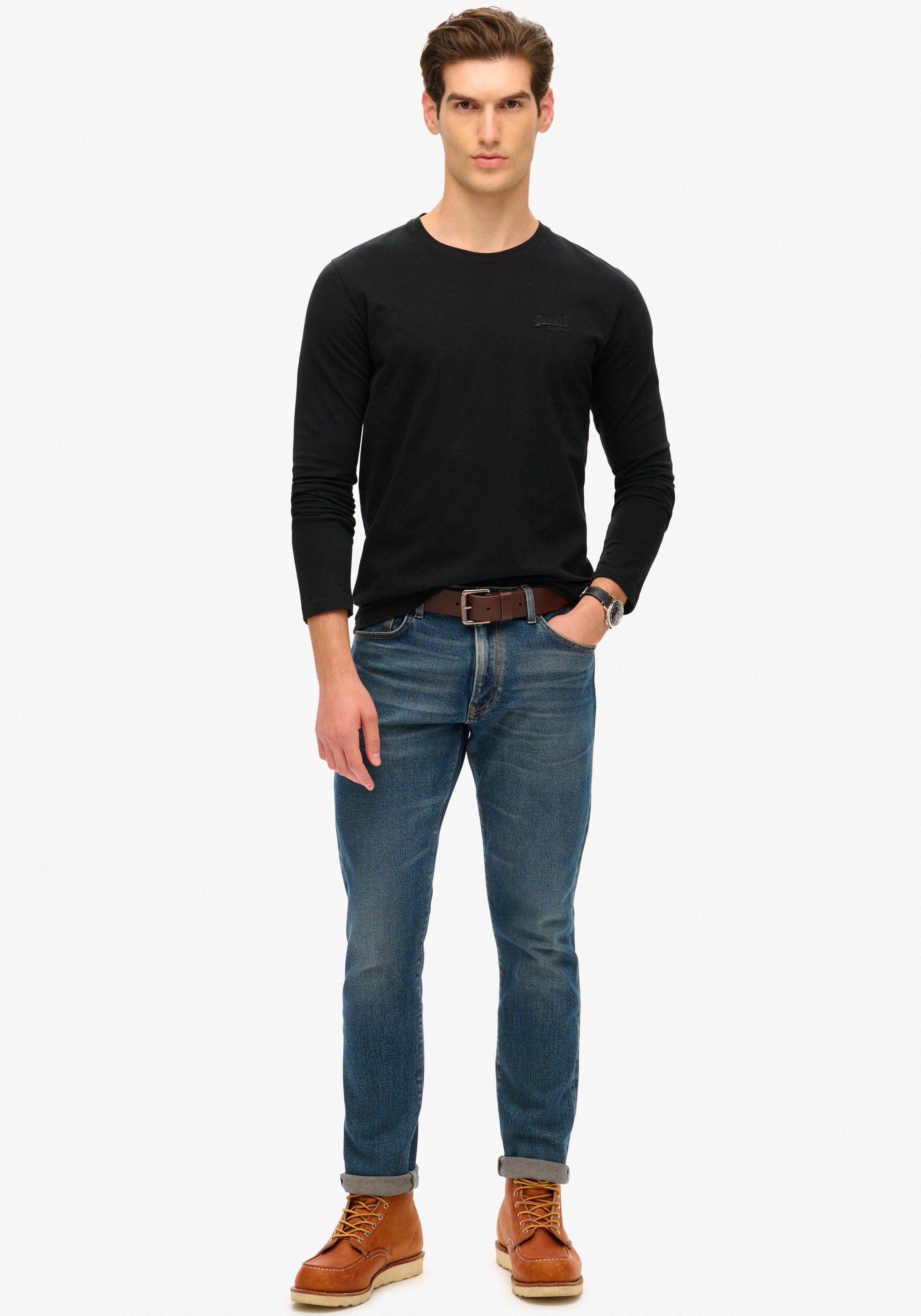 Superdry Shirt met lange mouwen ESSENTIAL LOGO LONG SLEEVE TOP