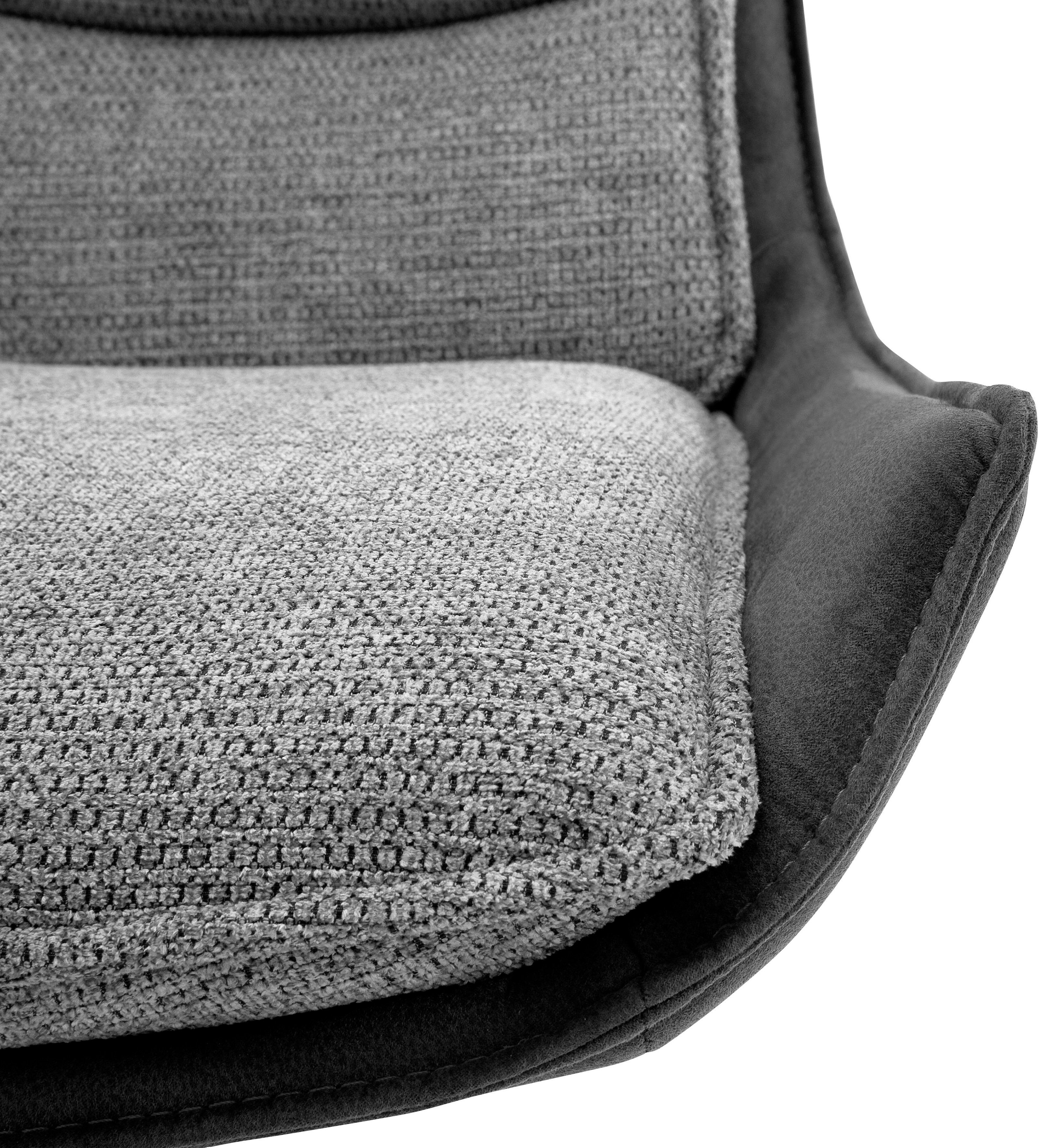 MCA furniture Stoel met 4 poten Kitami Eetkamerstoel draaibaar 360° met nivellering, bekleding, tot 120 kg (set, 2 stuks)