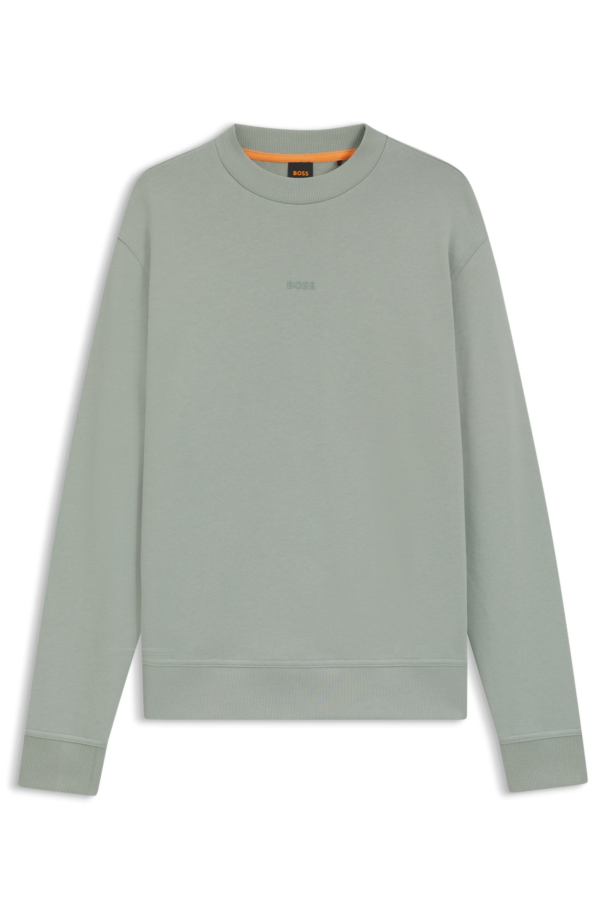 Boss Orange Sweatshirt WeSmallcrew met logo op borsthoogte