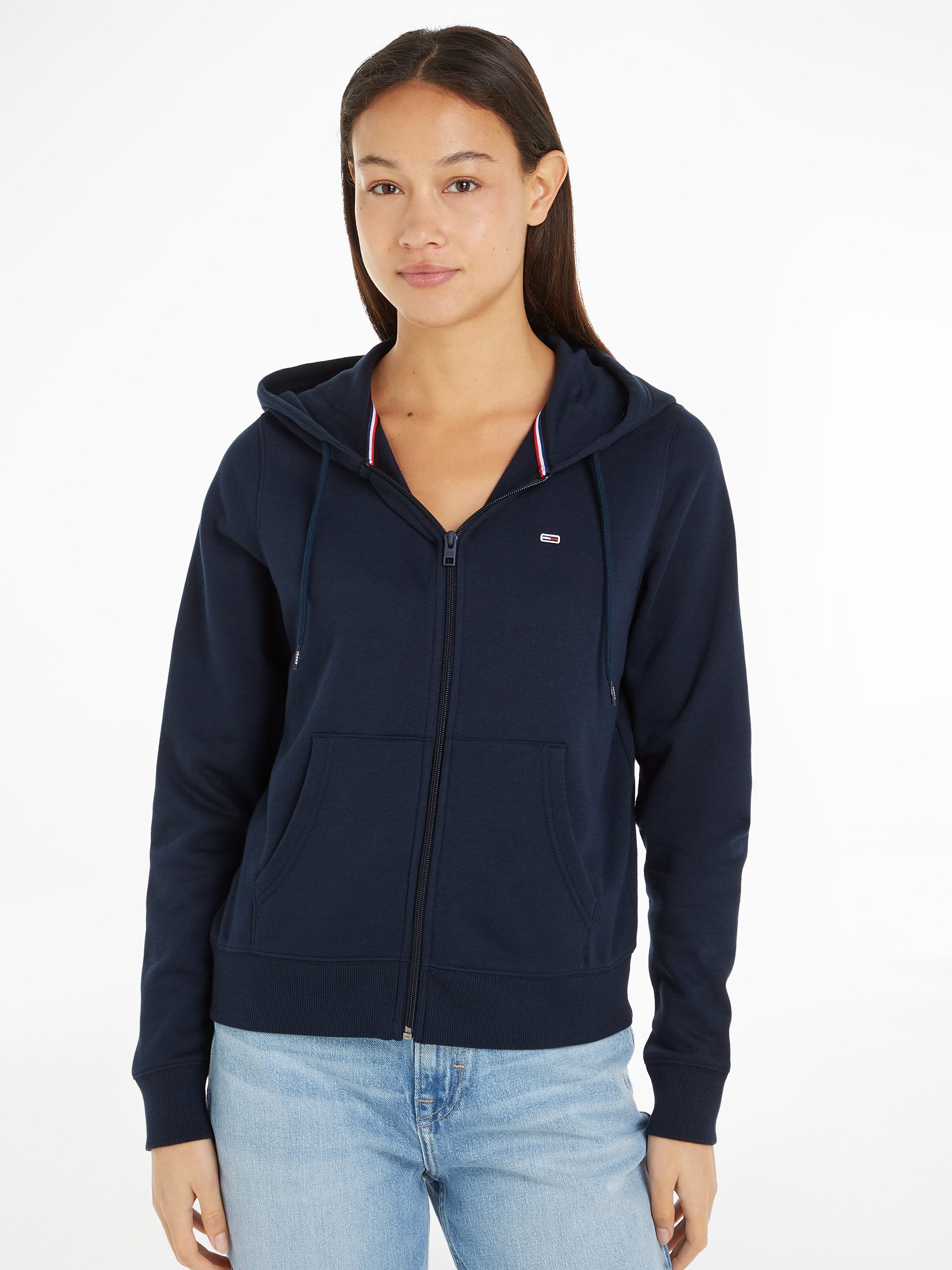 Tommy Jeans Blauwe Zip Hoodie Casual Style Sweater Blue Dames