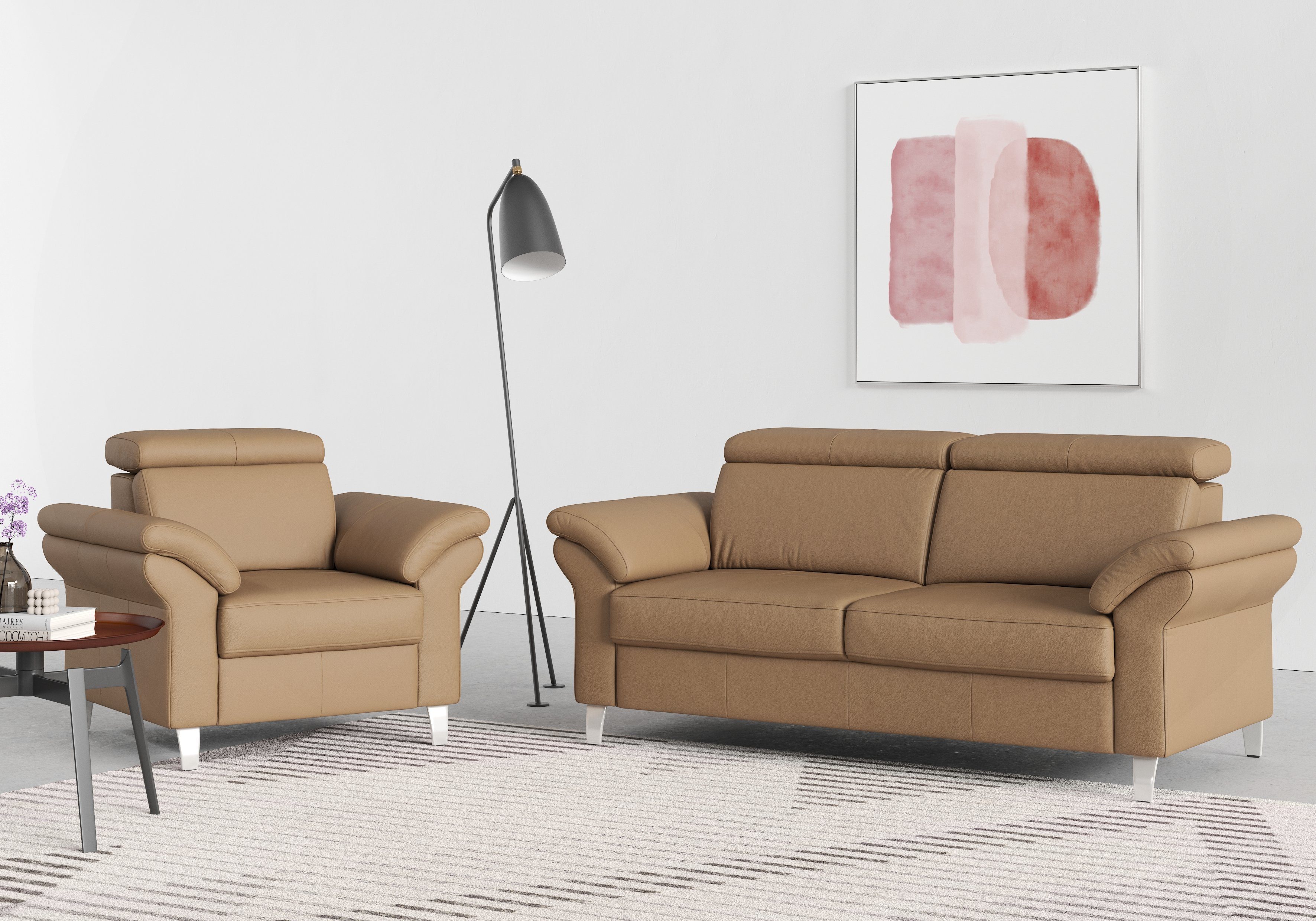 sit&more 2,5-zitsbank Arngast met binnenvering en verstelbare hoofdsteun