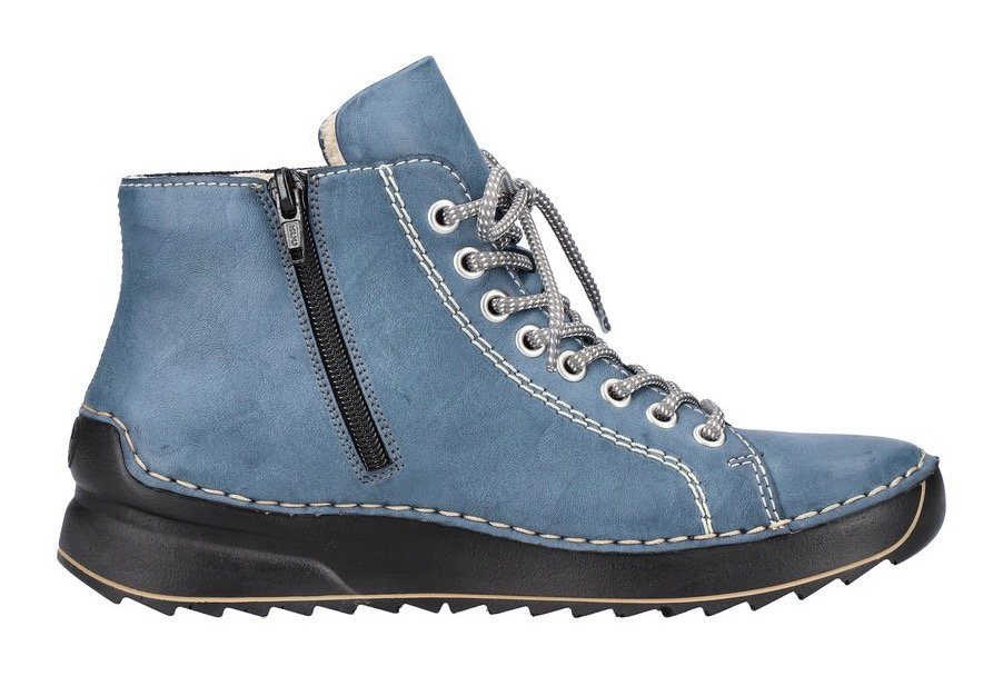 Rieker Hoge veterschoenen met decoratieve stiksels