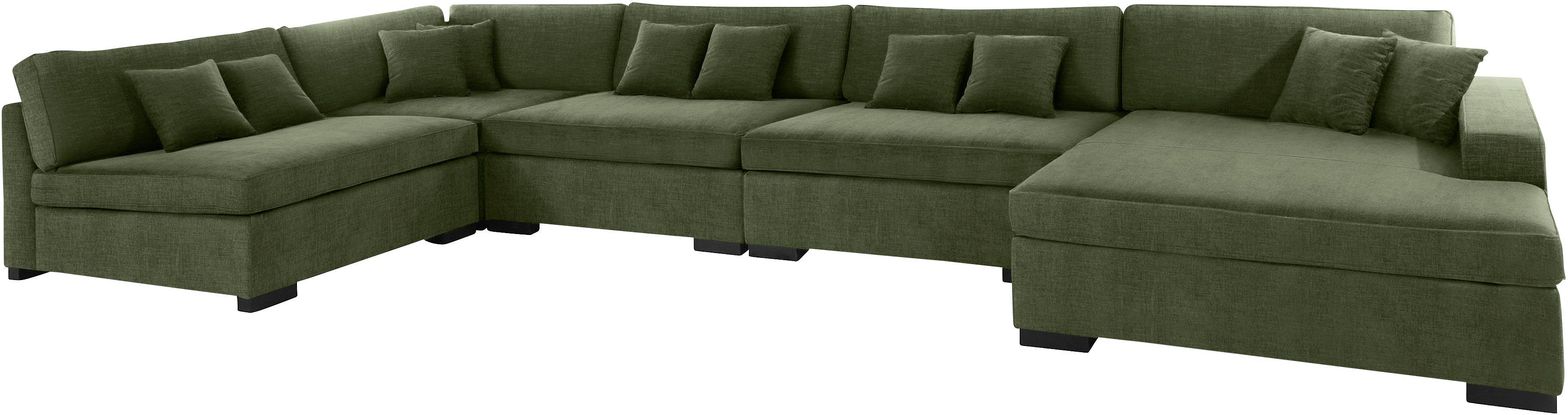 Guido Maria Kretschmer Home&Living Zithoek Skara XXL U-vorm Loungebank XXL met binnenveringsinterieur, in vele overtrekkwaliteiten