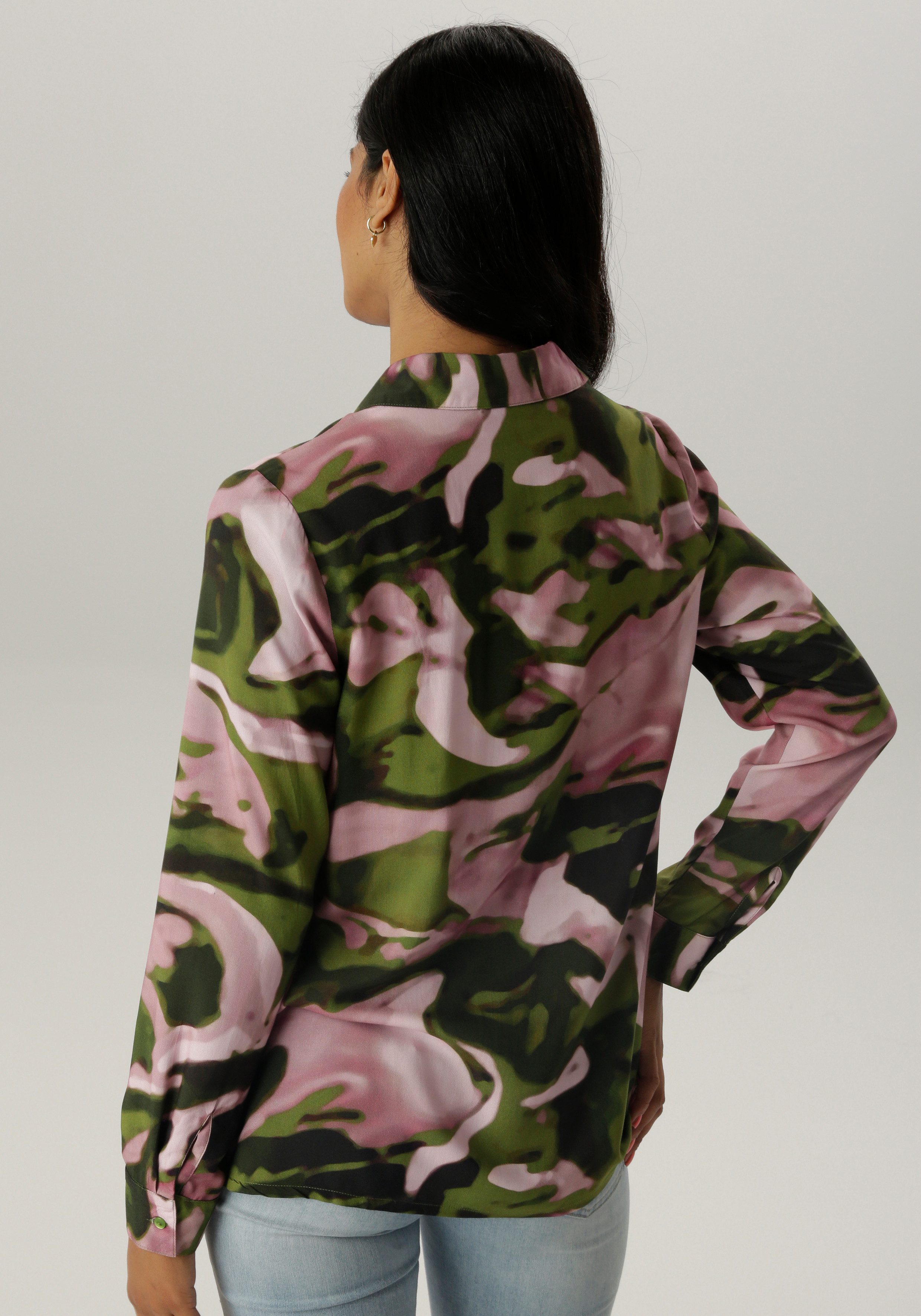 Aniston SELECTED Overhemdblouse met trendy en extravagante kleurverloop - nieuwe collectie