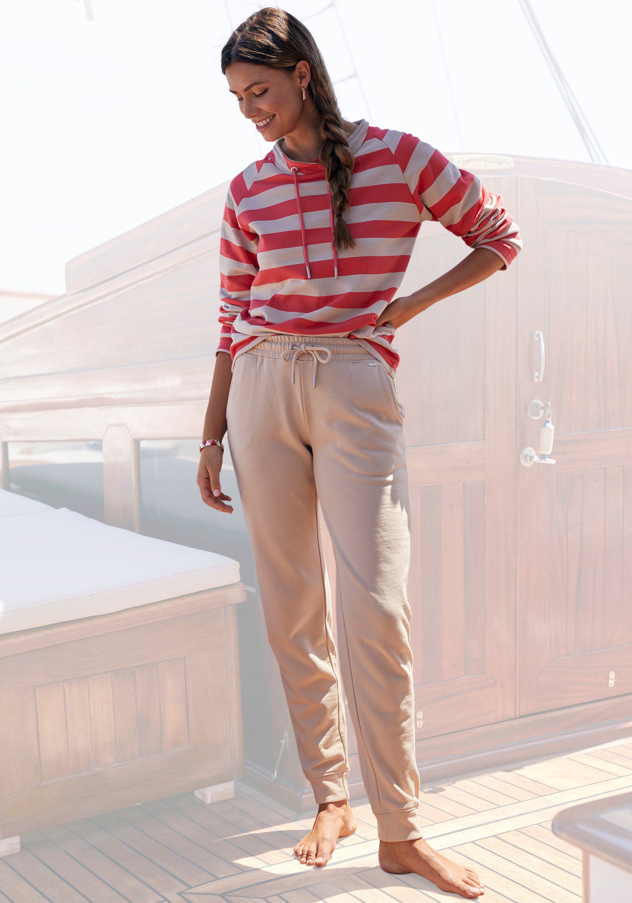 H.I.S Relaxbroek in maritieme stijl, loungepak