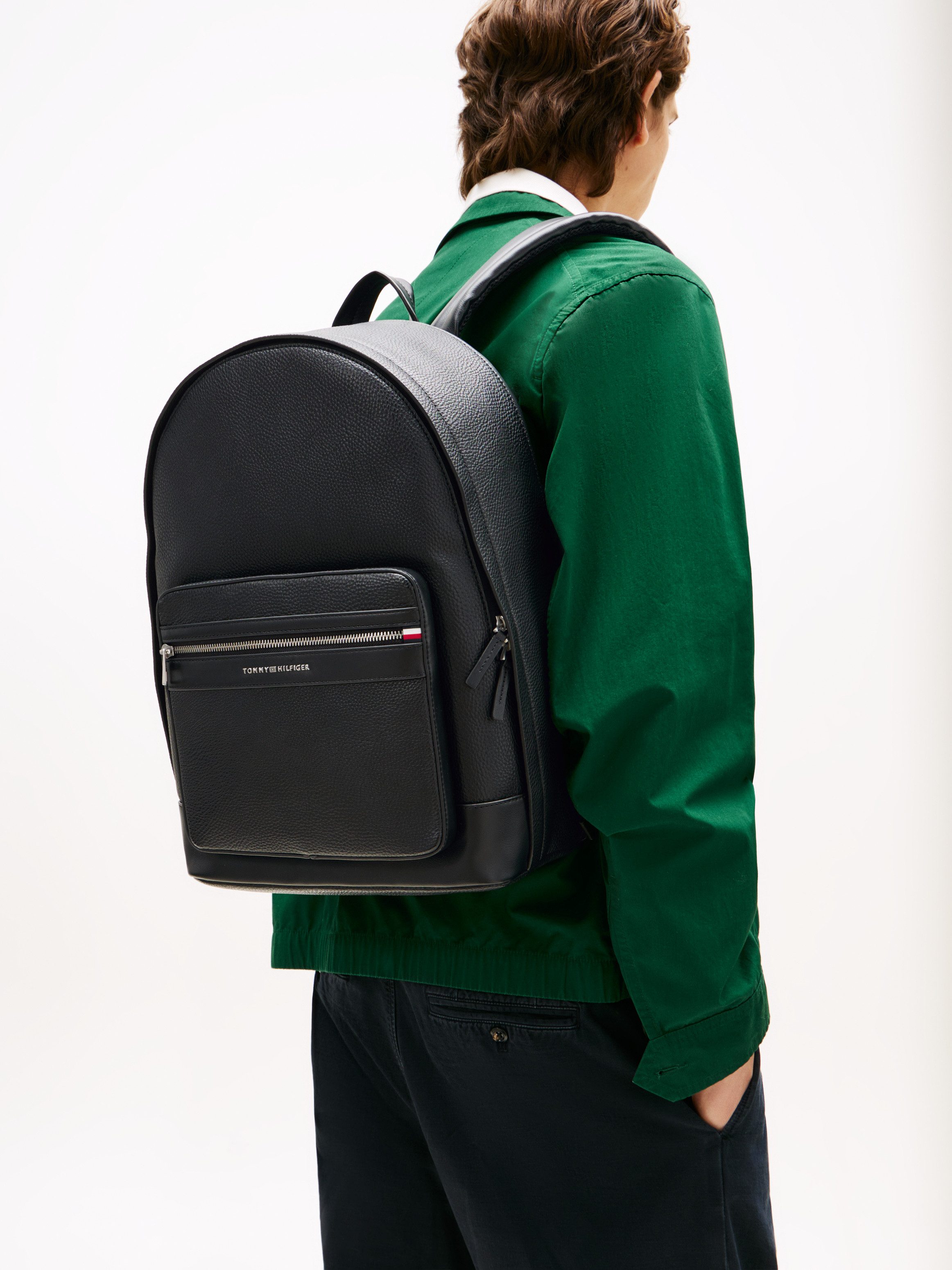 Tommy Hilfiger Rugzak TH CENTRAL BACKPACK , heren, vrijetijdsrugzak, werkrugzak met veel vakken