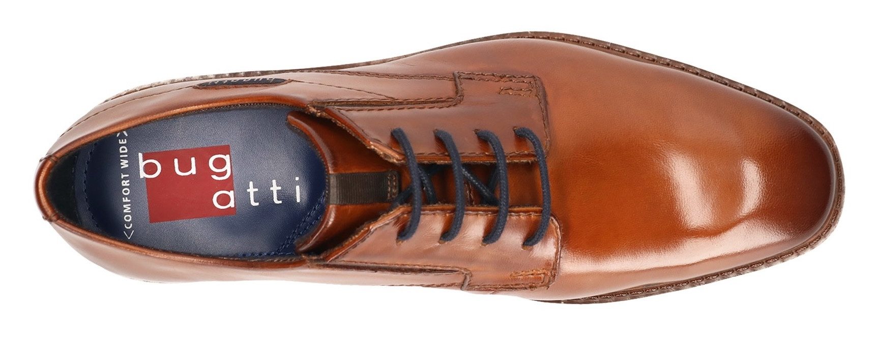 Bugatti Veterschoenen , businessschoen, avond-schoen met kleine stretchinzetten, breedte g