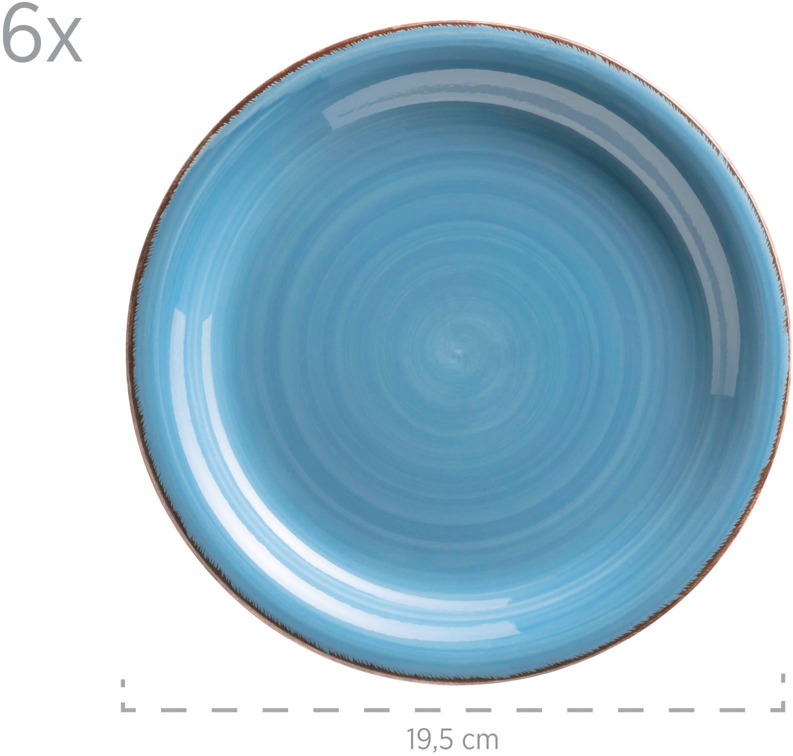 Home affaire Koffieservies Servies-set, service Bel Tempo met spiraaldecoratie, 18 delen, voor 6 personen (set, 18-delig)
