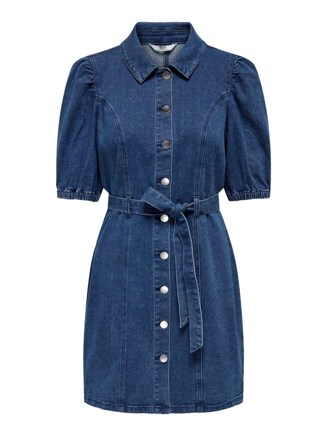 Only Jeans jurk ONLVIBBE SS BELT DNM DRESS NOOS