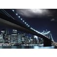 papermoon fotobehang brooklin bridge by night grijs
