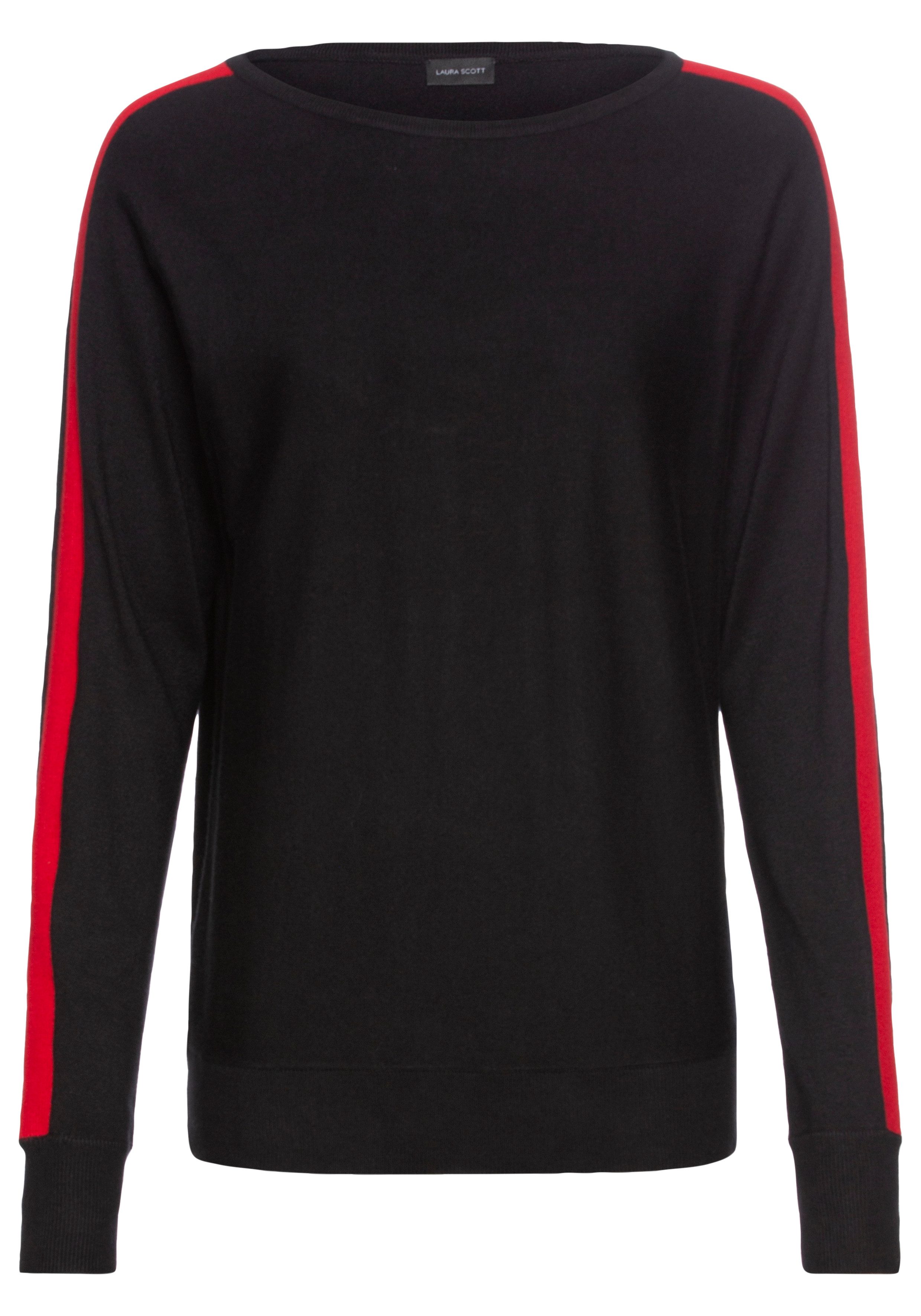 Laura Scott Lange trui met contraststrepen - nieuwe kleuren