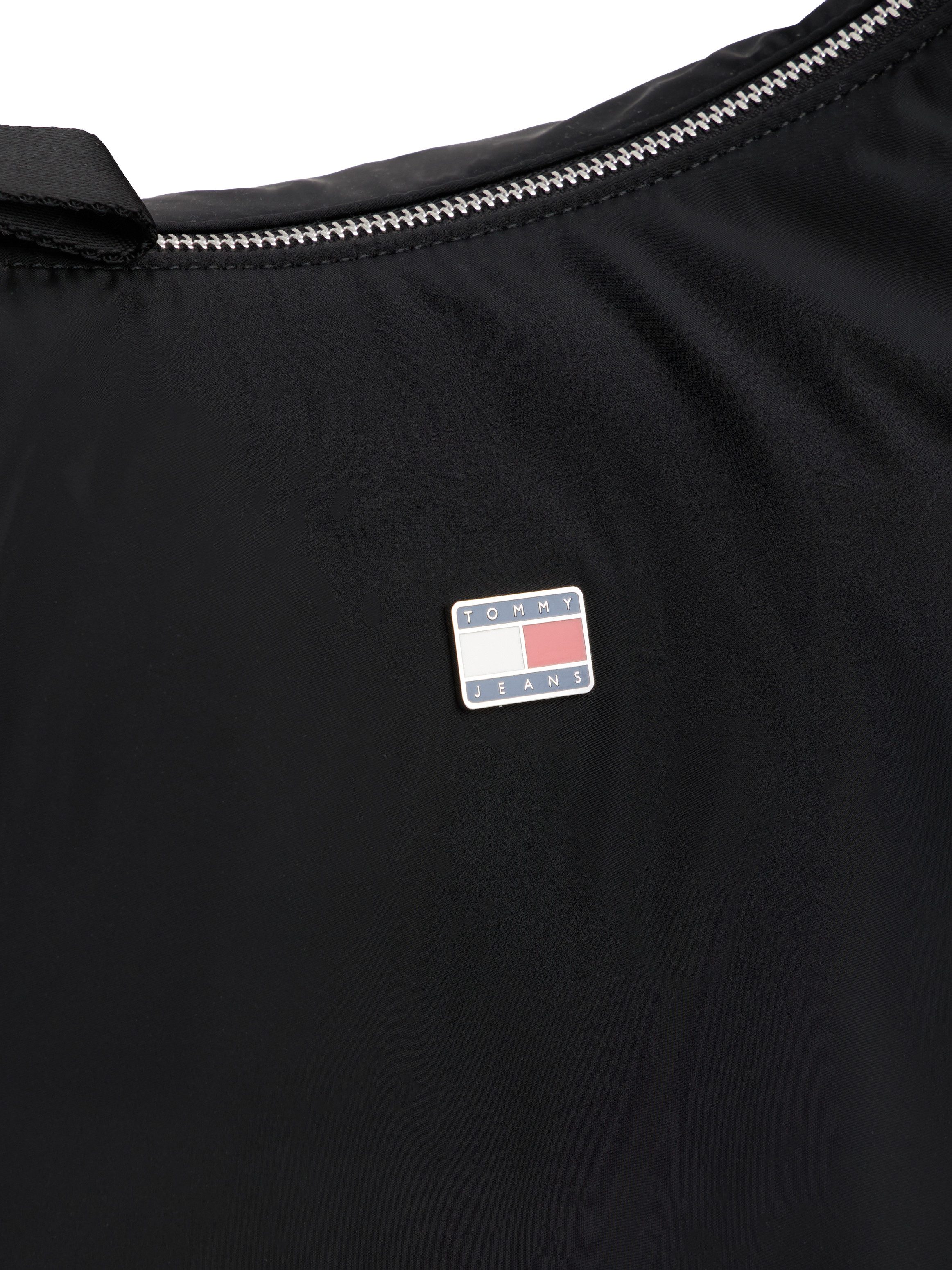 TOMMY JEANS Hobo-tas TJW URBAN NYLON HOBO dames schoudertas, minibag met waardevol logo-embleem