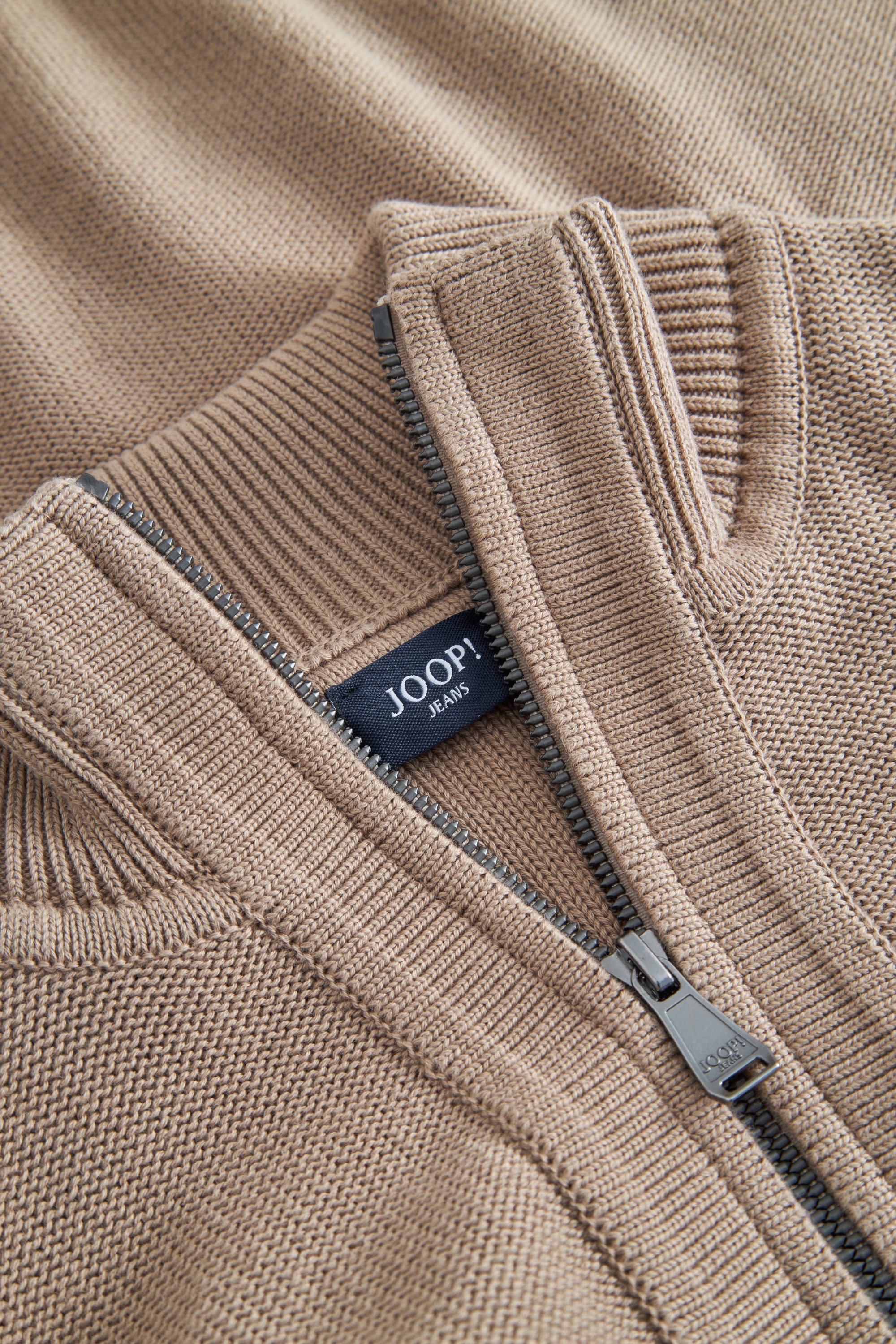 Joop Jeans Gebreide trui Paulin Metalen rits, elastische tailleband