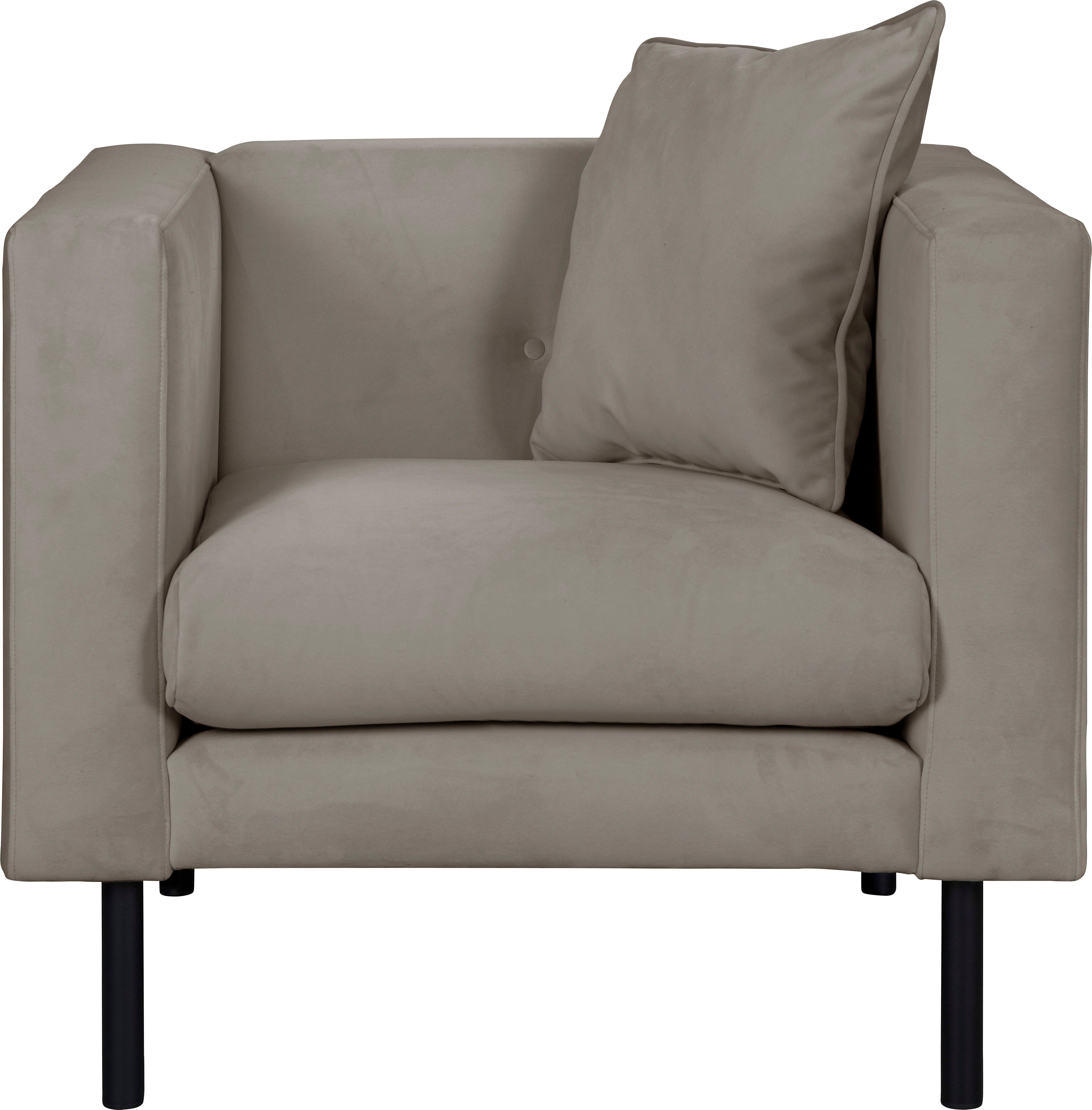 Guido Maria Kretschmer Home&Living Fauteuil Lillibeth cocktailsstoel, loungesstoel, afmetingen B/D/H: 90/74/83 cm Sierkussen als tweezijdig te gebruiken kussen 45x45 cm, in fluwelige look of cord