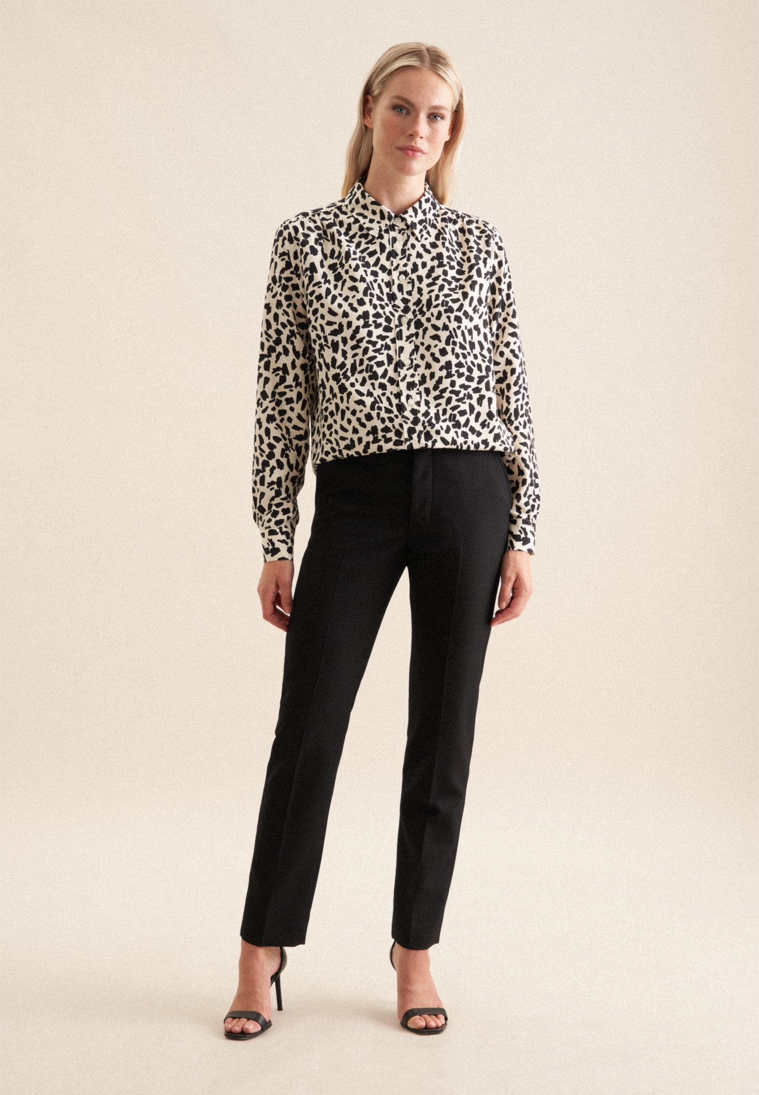 seidensticker Overhemdblouse Zwarte roos
