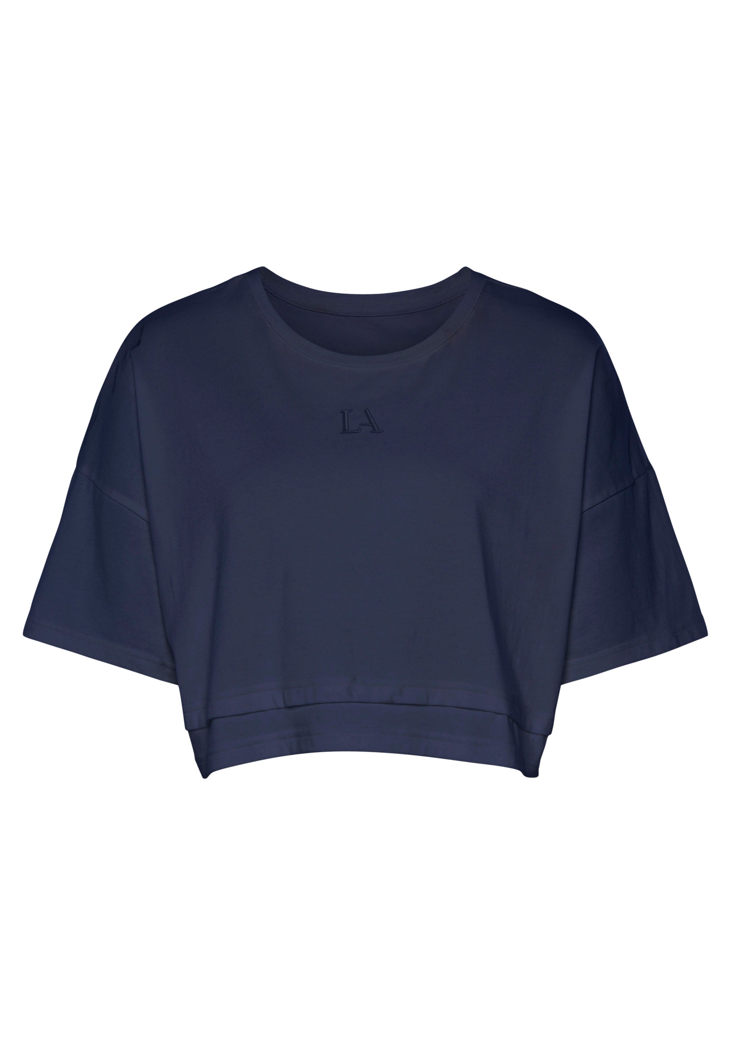 Lascana Shirt met korte mouwen met kastige snit en lagen-look