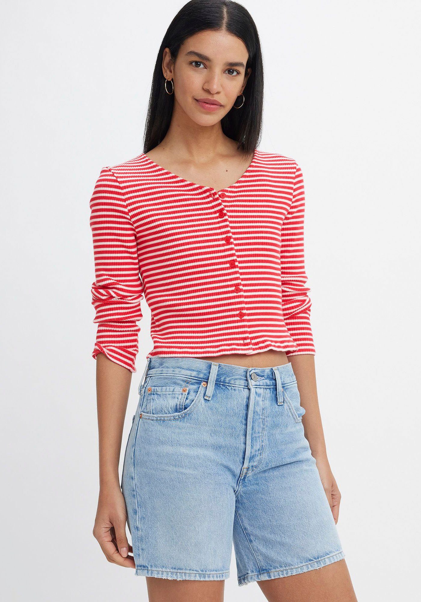 Levi's® Bermuda 501 Mid Thigh Short Met franje bij de zoom