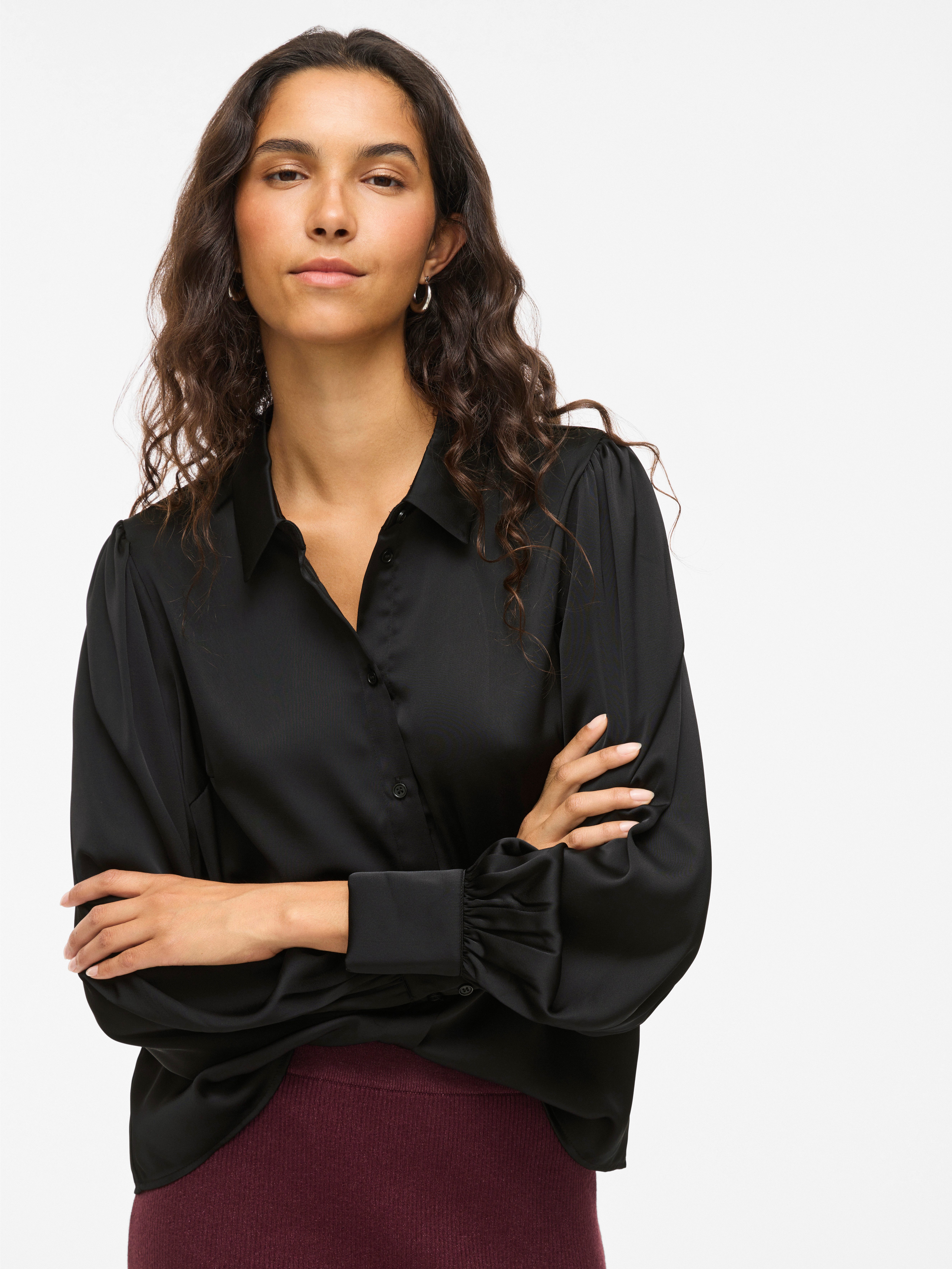 Vila Blouse met lange mouwen VIENNA RAVENNA L/S BALLOON SHIRT - NOOS
